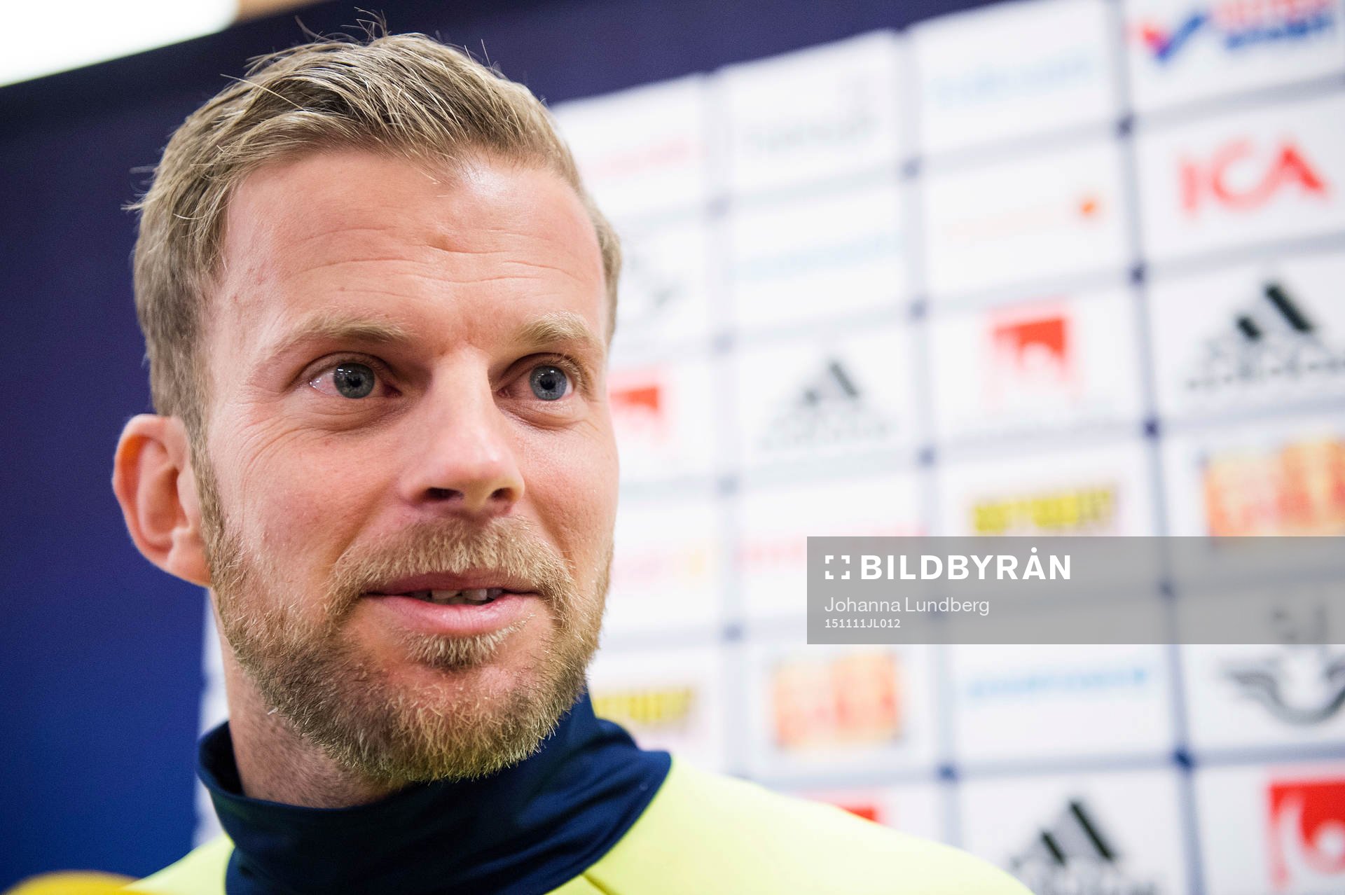 Mikael Antonsson i mixed zone