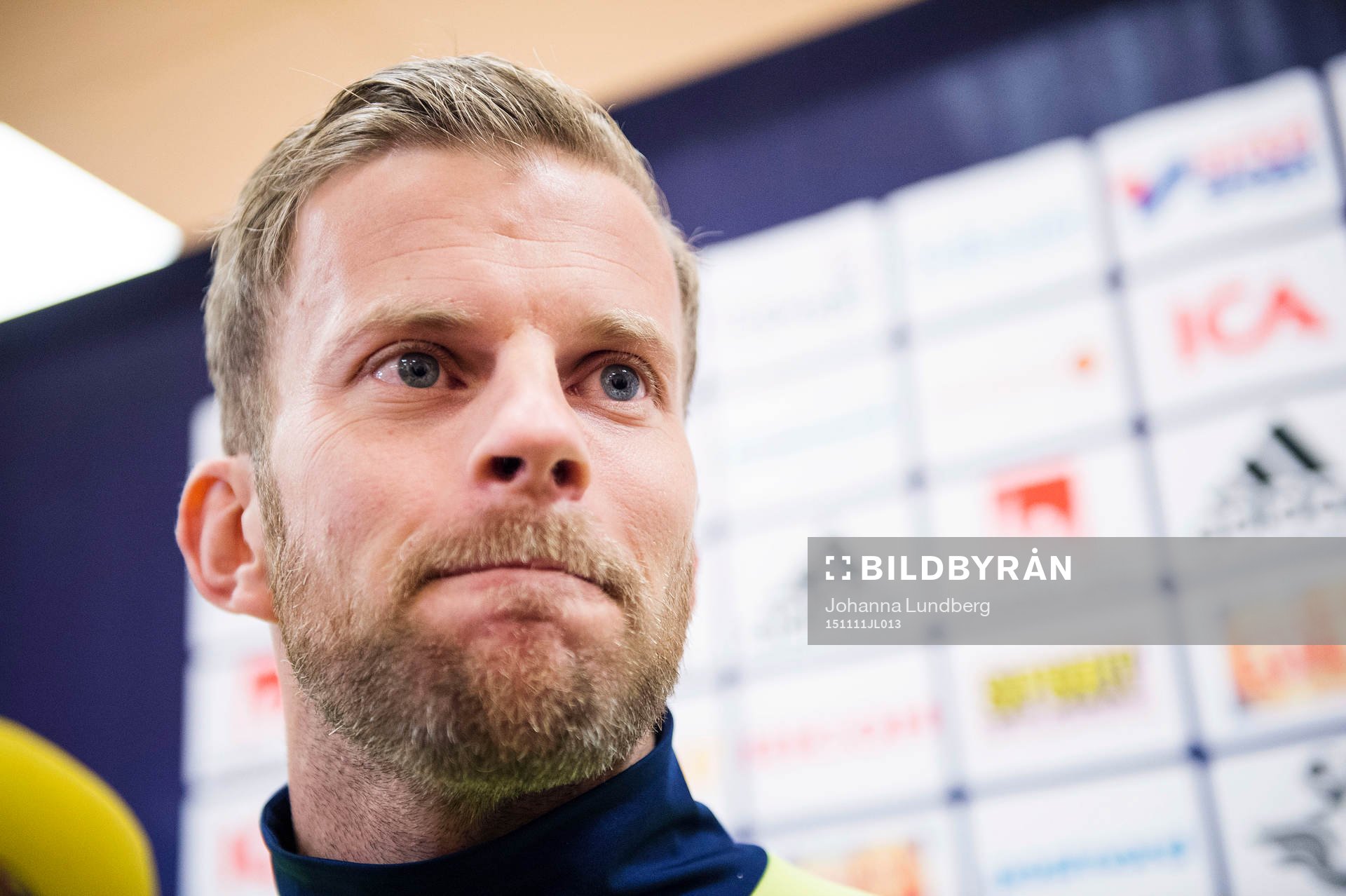 Mikael Antonsson i mixed zone