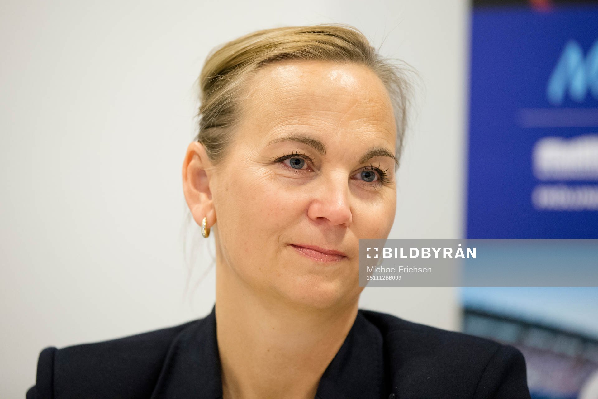 Got Events VD Lotta Nibell under presskonferensen om Clean Court avtalet mellan Got Event och IFK Göteborg den 12 november 2015 i Göteborg.