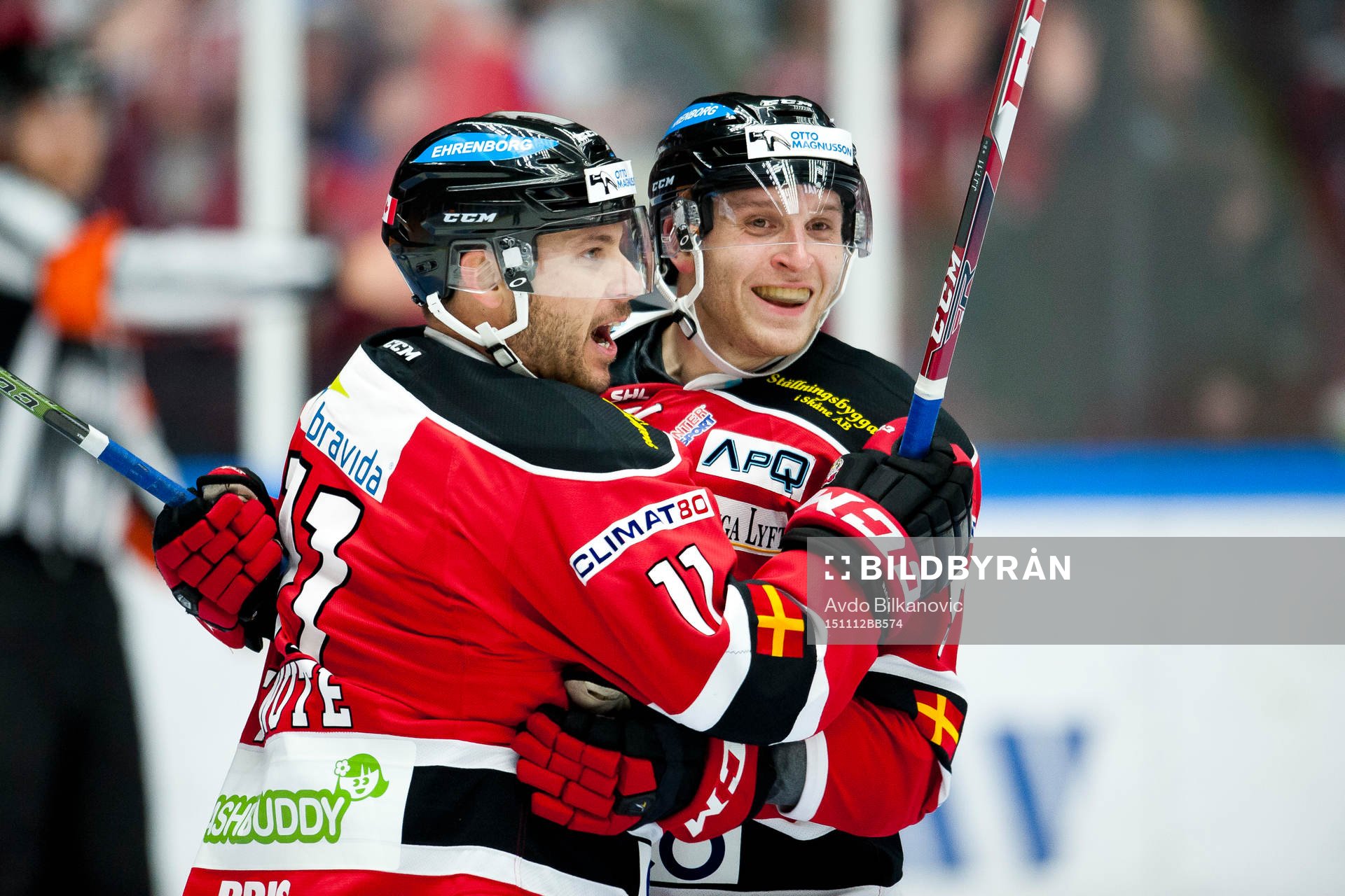 Malmö Redhawks Joey Tenute jublar