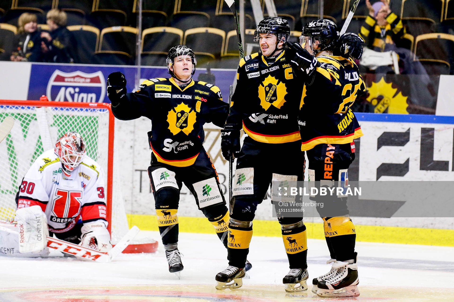 Skellefteås Axel Holmström jublar
