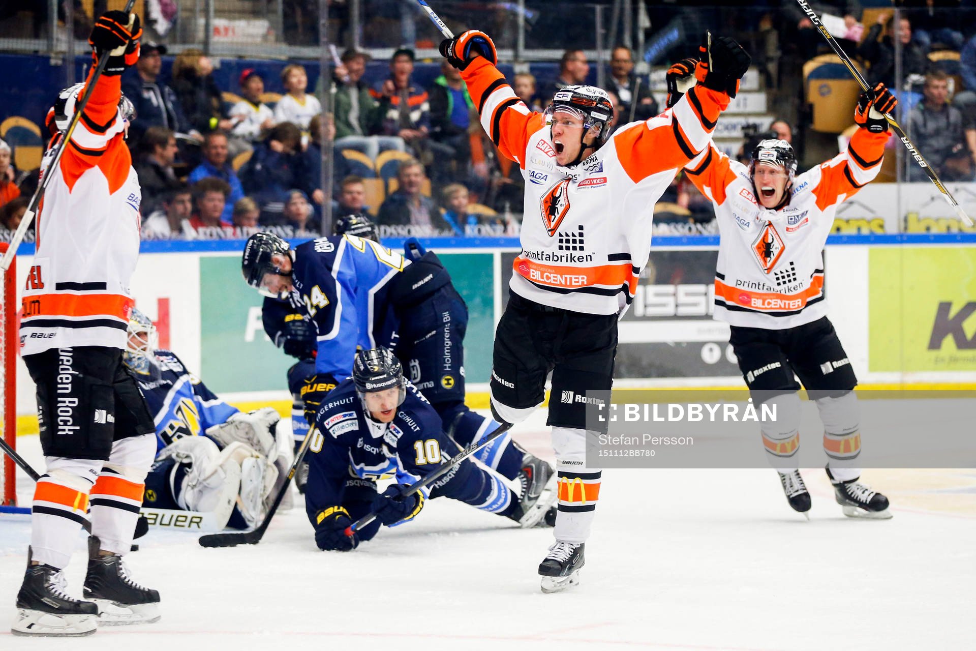 Karlskronas Jesper Olofsson jublar