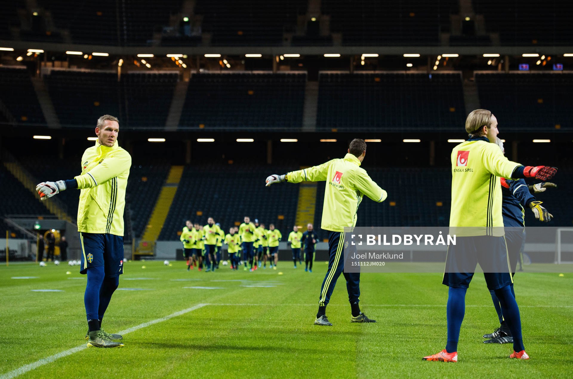 Målvakterna Robin Olsen, Andreas Isaksson och Patrik