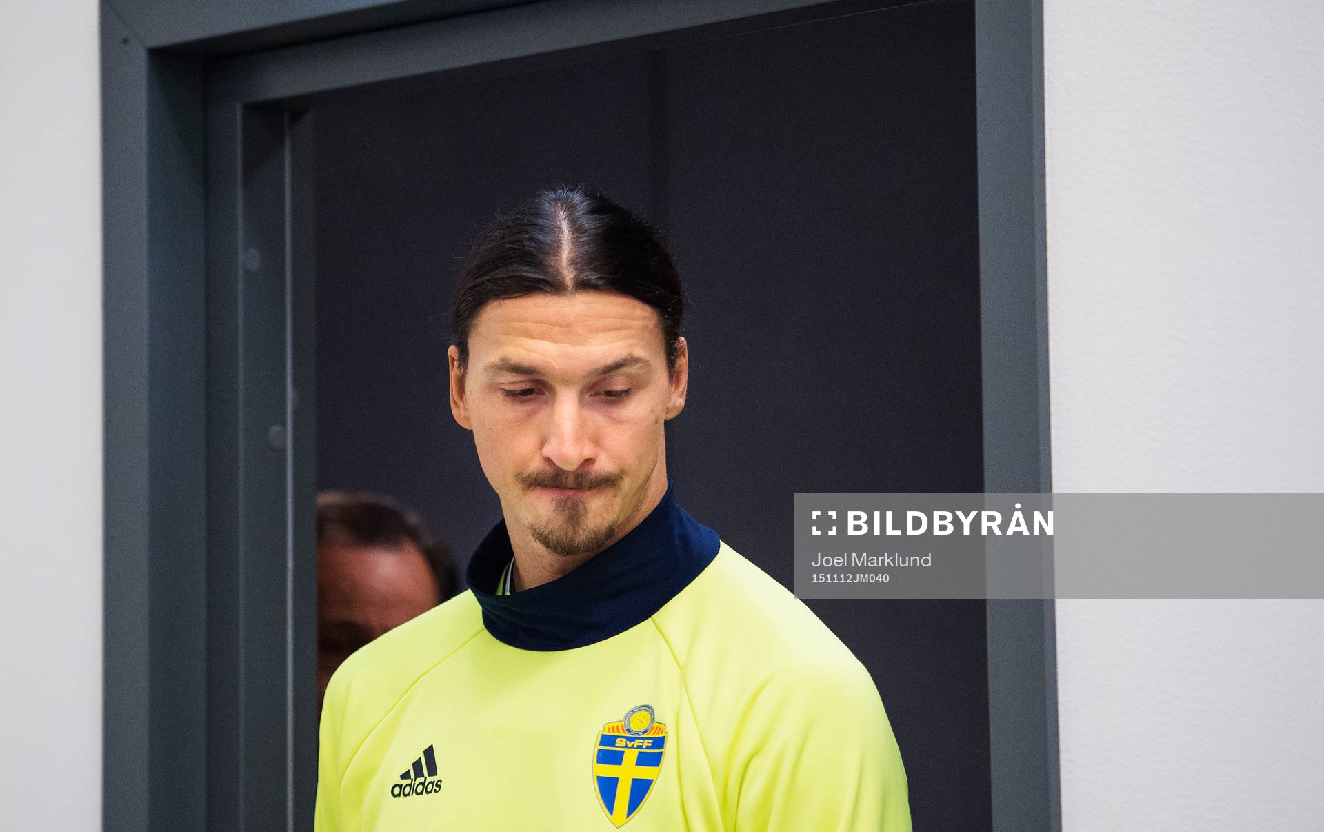 Zlatan Ibrahimovic på en presskonferens