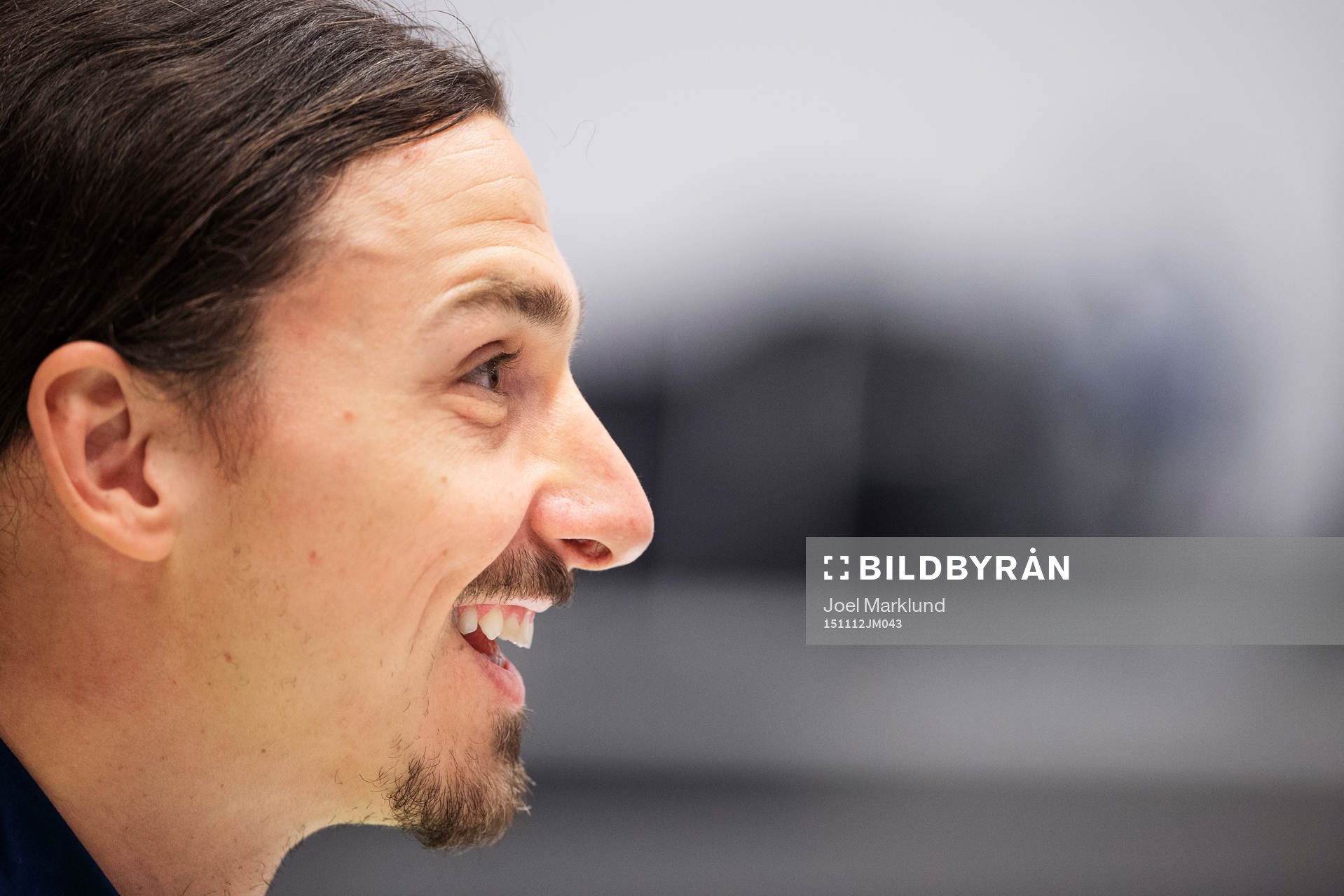 Zlatan Ibrahimovic på en presskonferens