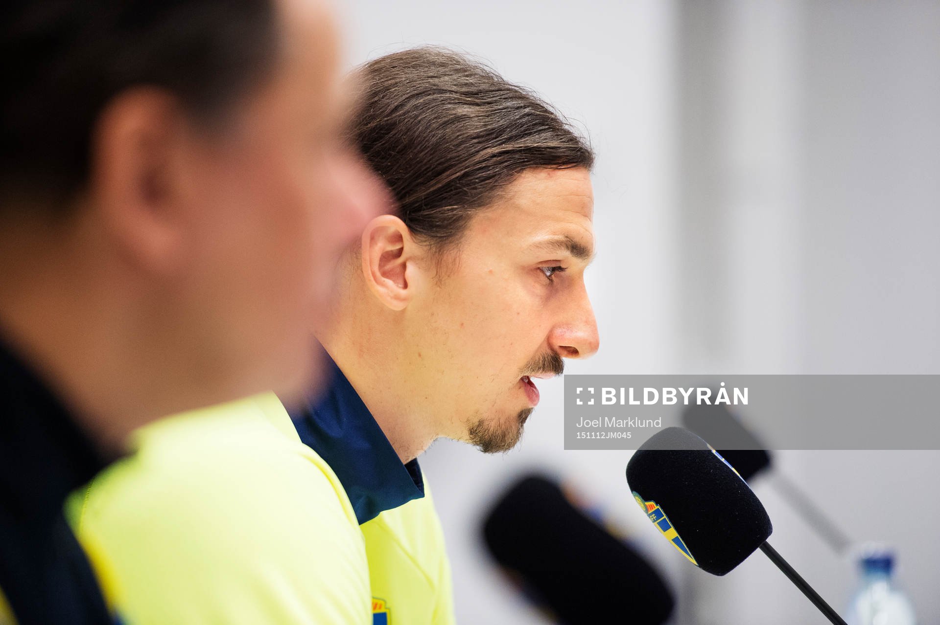 Zlatan Ibrahimovic på en presskonferens