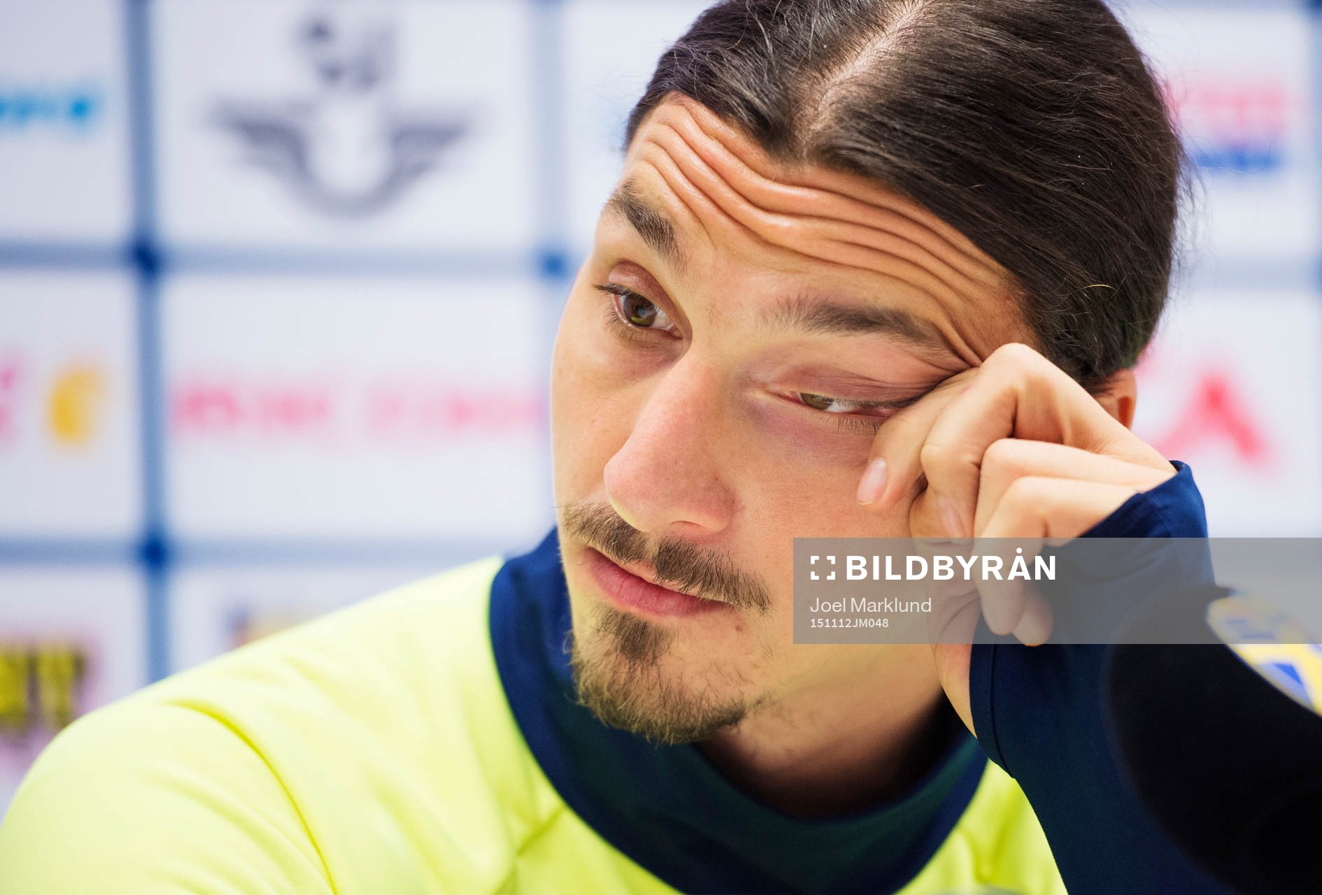 Zlatan Ibrahimovic på en presskonferens