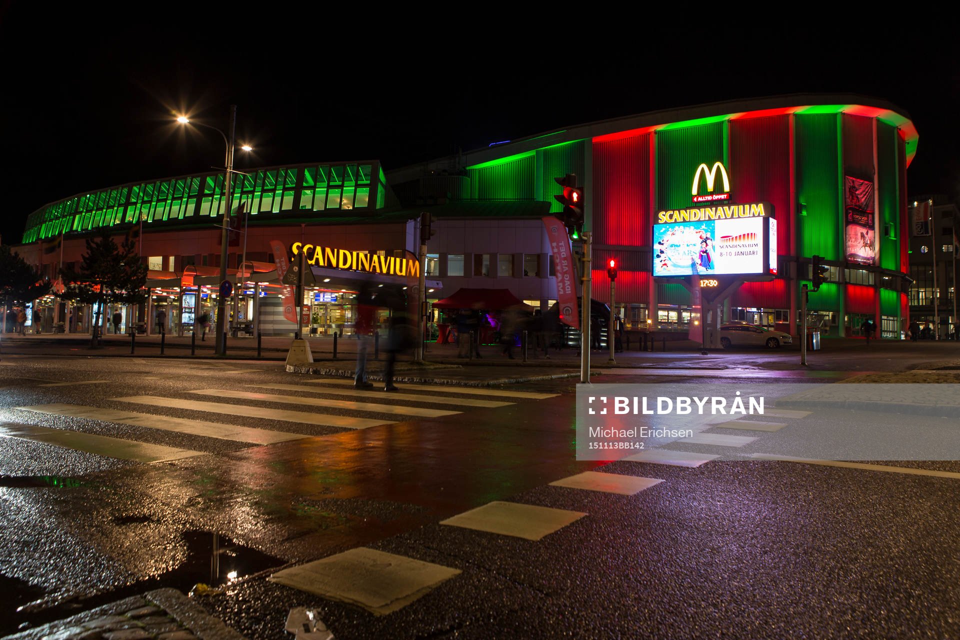 Scandinavium exteriört innan en ishockeymatch i SHL mellan