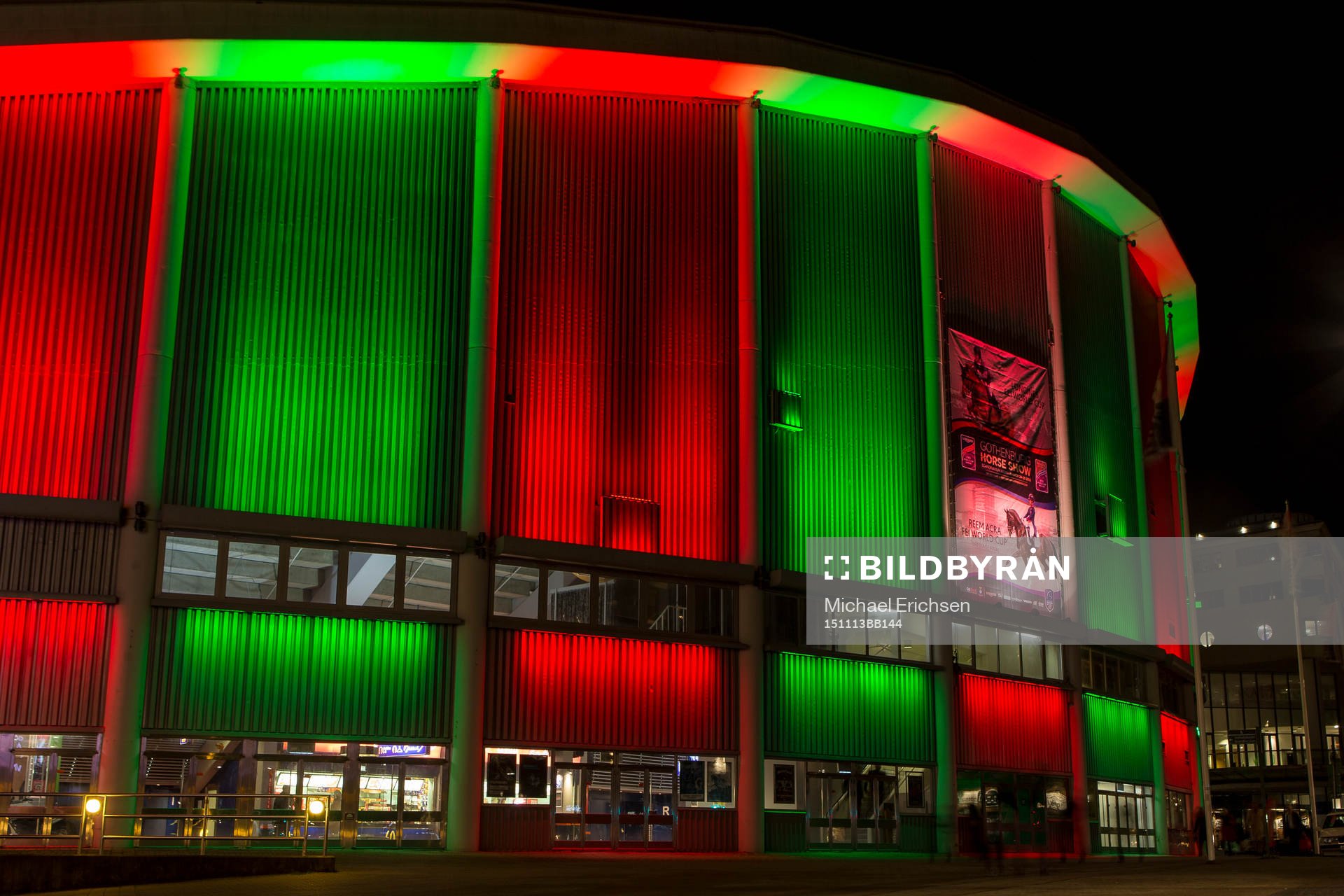 Scandinavium exteriört innan en ishockeymatch i SHL mellan