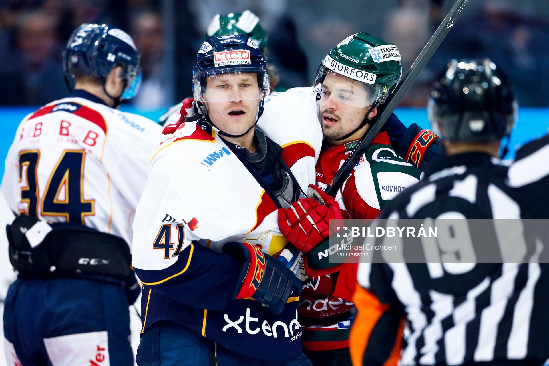 Djurgårdens Patrick Thoresen och Frölundas Patrik Carlsson