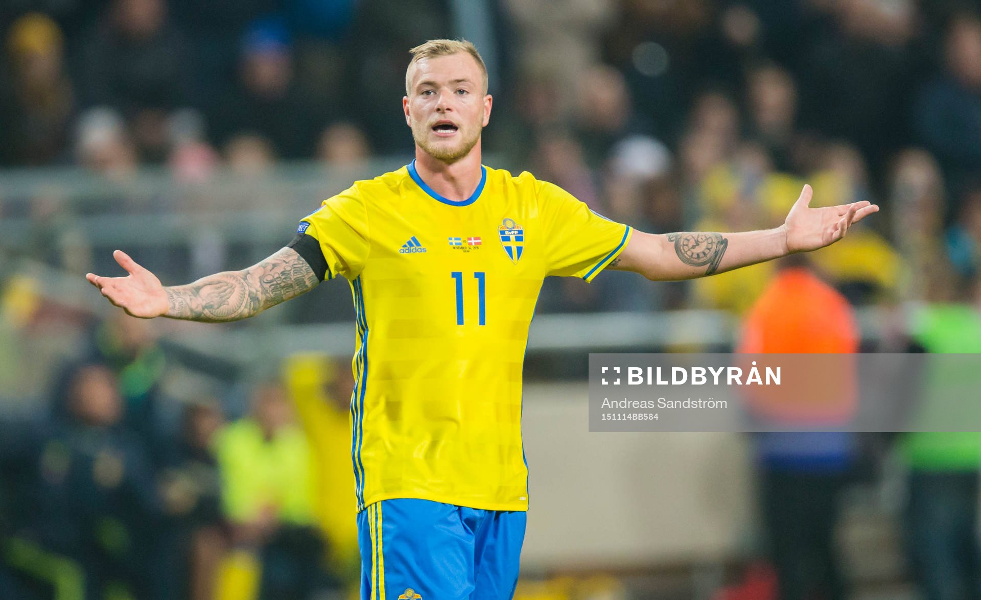 Sveriges John Guidetti reagerar