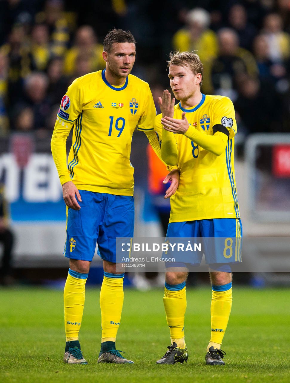 Sveriges Marcus Berg och Oscar Lewicki