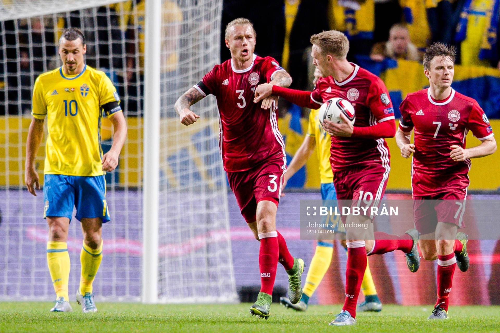 Danmarks Simon Kjär, Nicolai Jörgensen och William Kvist