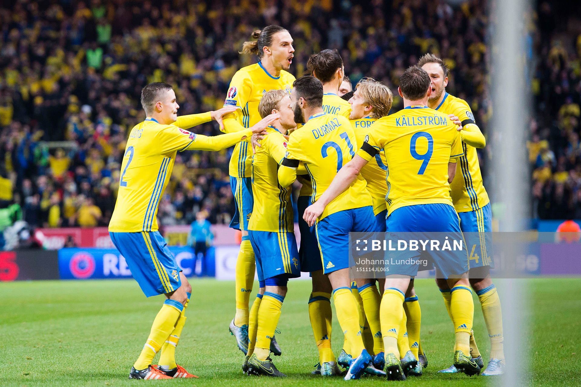 Sveriges Mikael Lustig. Erik Johansson, Emil Forsberg,