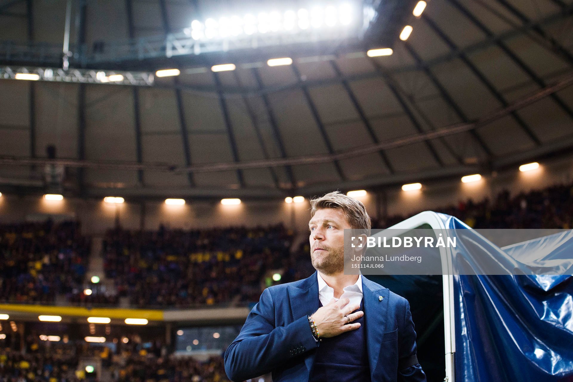 Sveriges players manager Marcus Allbäck
