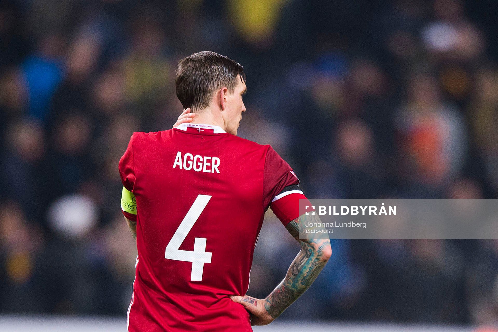 Danmarks Daniel Agger deppar
