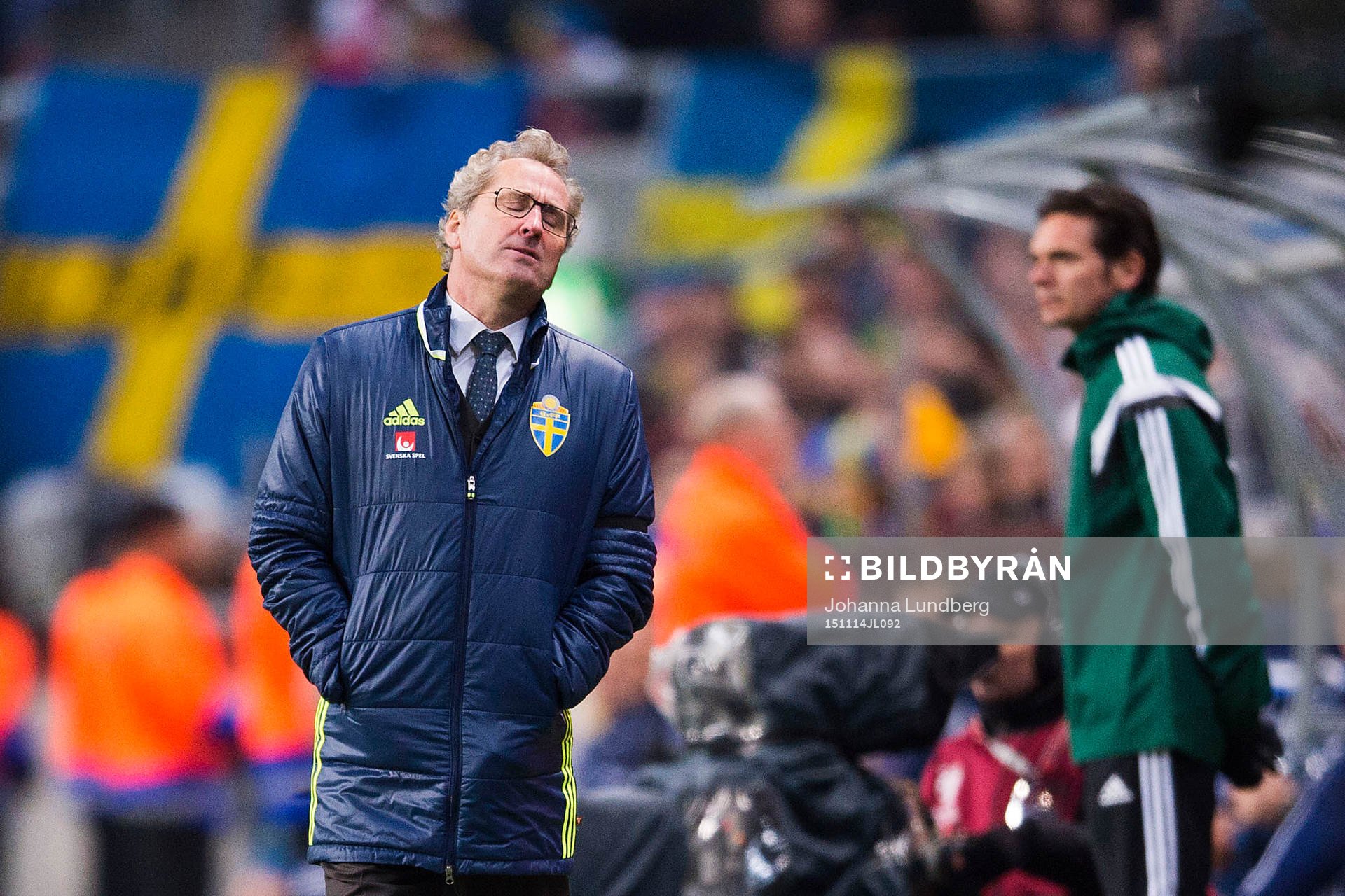 Sveriges förbundskapten Erik Hamrén deppar