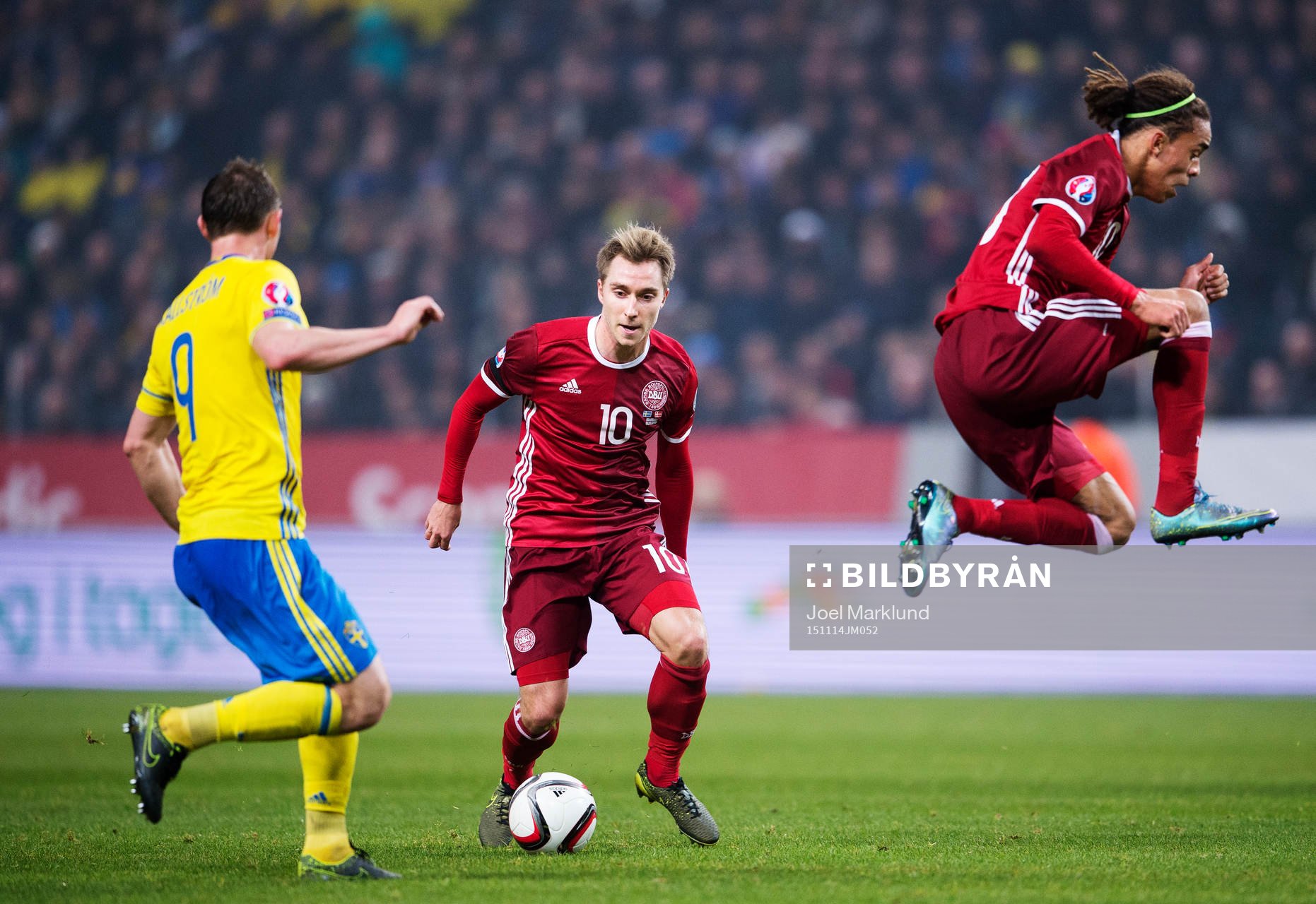 Danmarks Christian Eriksen och Yussuf Poulsen