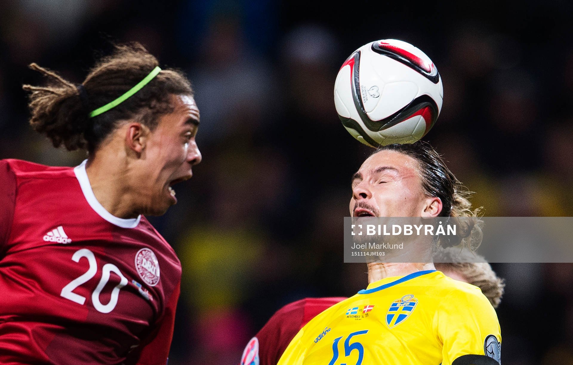 Danmarks Yussuf Poulsen och Sveriges Erik Johansson