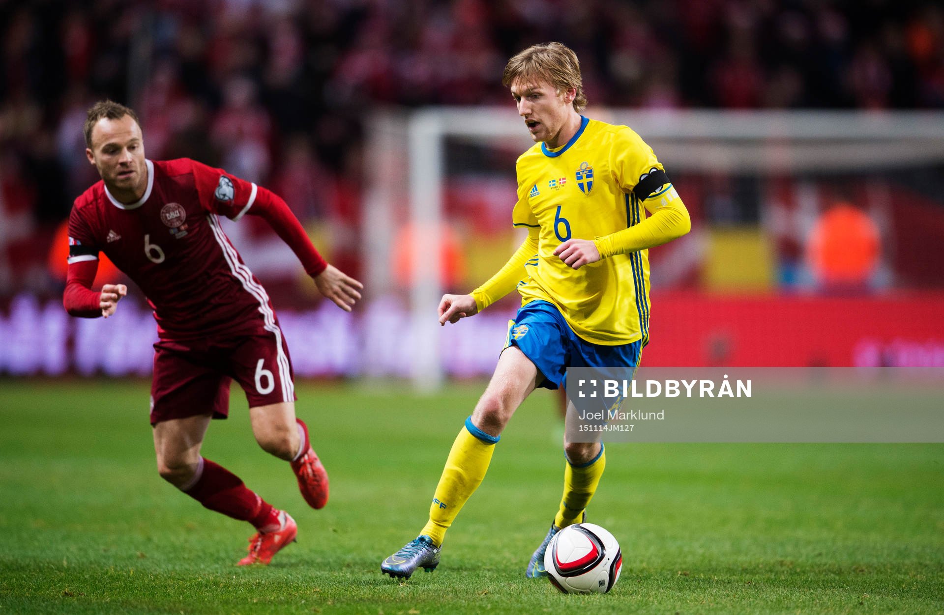 Danmarks Lars Jacobsen och Sveriges Emil Forsberg