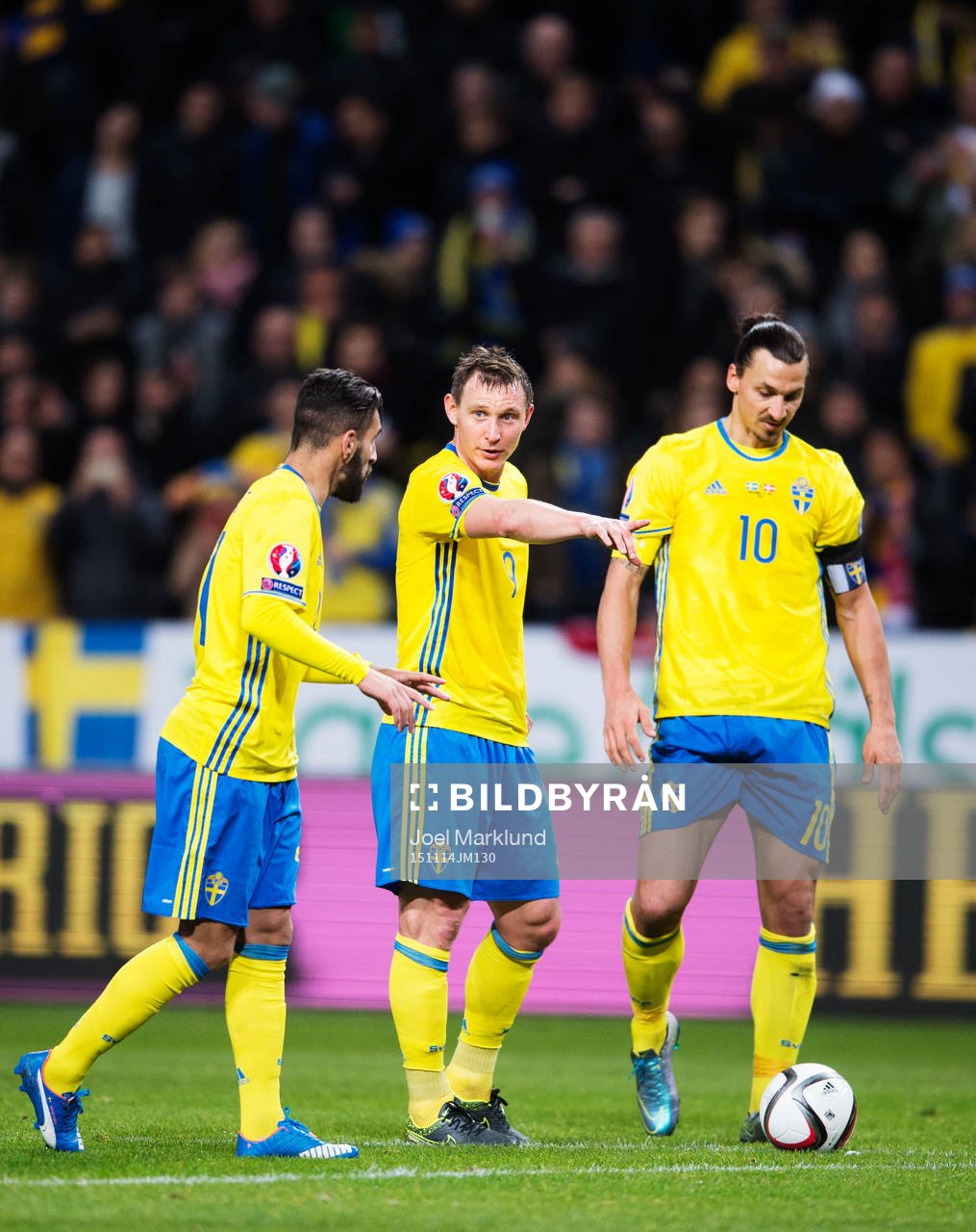 Sveriges Jimmy Durmaz, Kim Källström och Zlatan