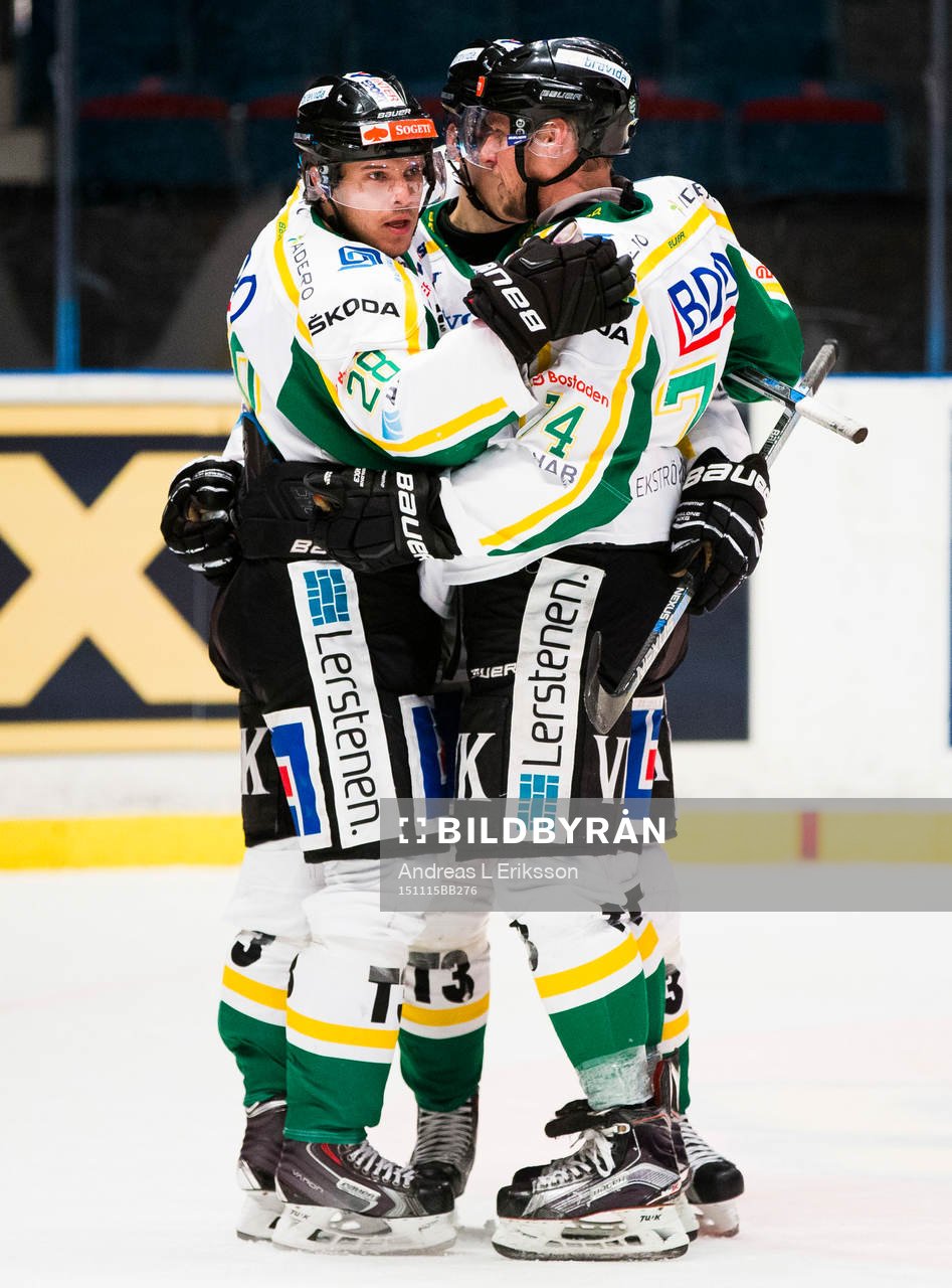 Björklövens Lucas Sandström och Stefan Öhman gratulerar