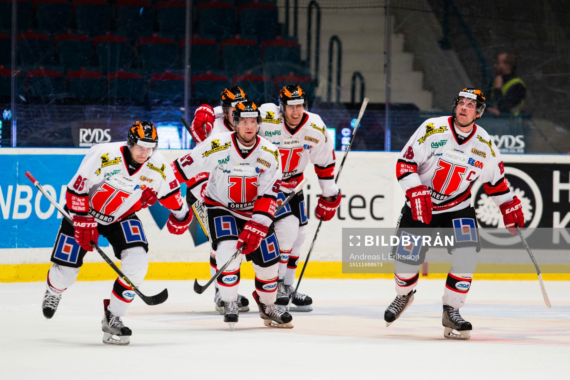 Örebros Kalle Olsson, Johan Motin, Marko Anttila  och