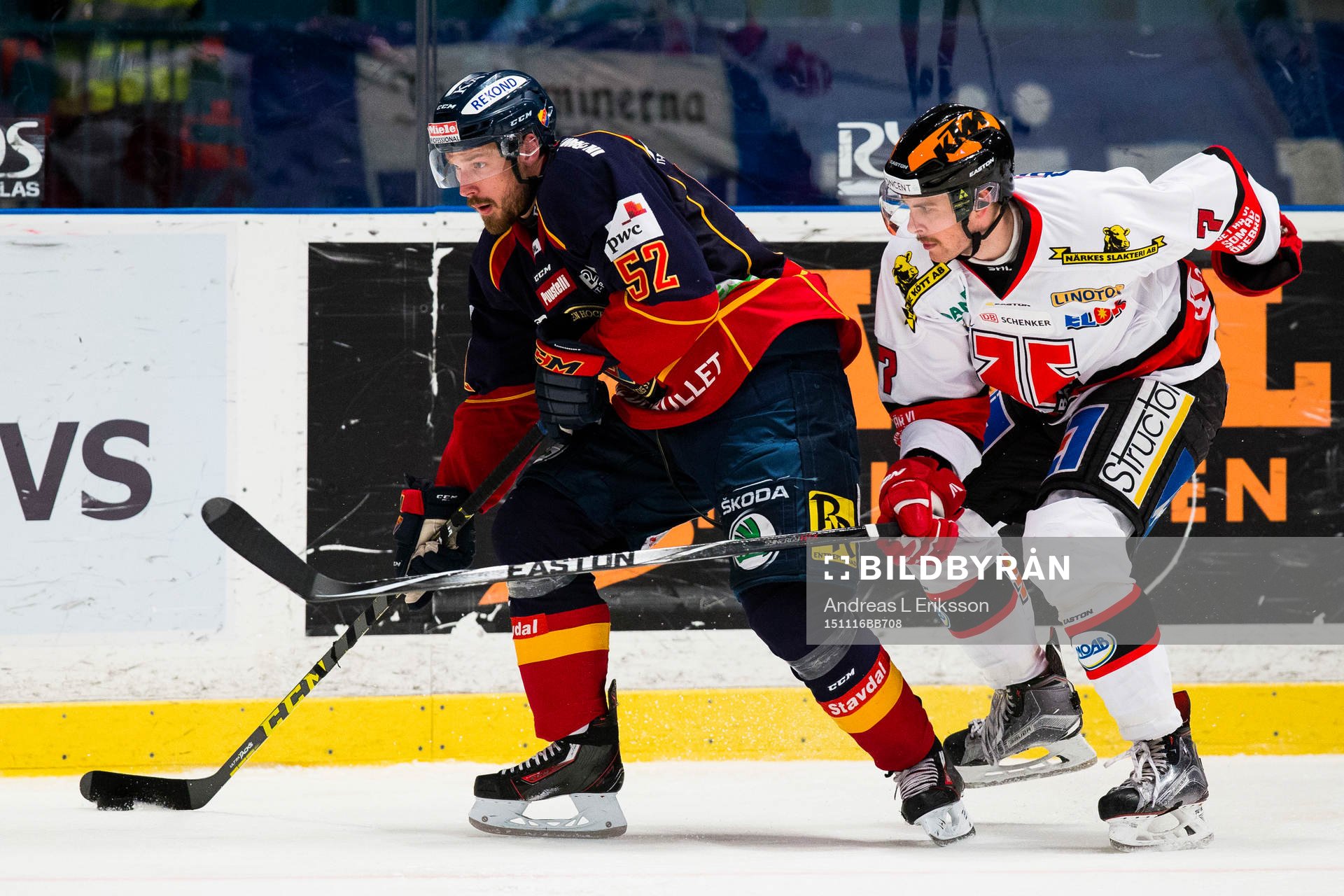 Djurgårdens Mikael Ahlén och Örebros Alexander Hellström