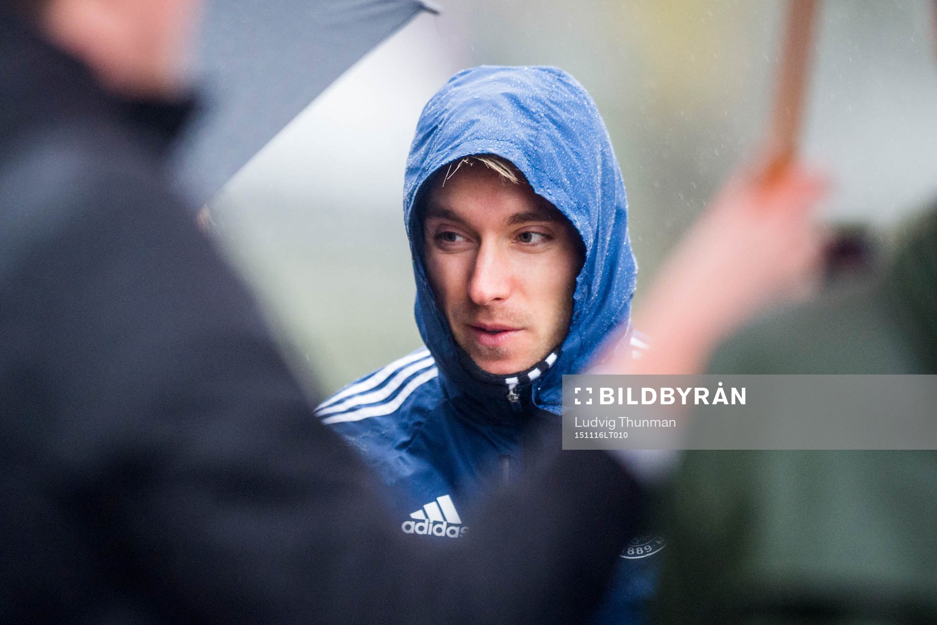 Danmarks Christian Eriksen under en träning med Danmarks landslag i fotboll den 16 november 2015 i Helsingör. 