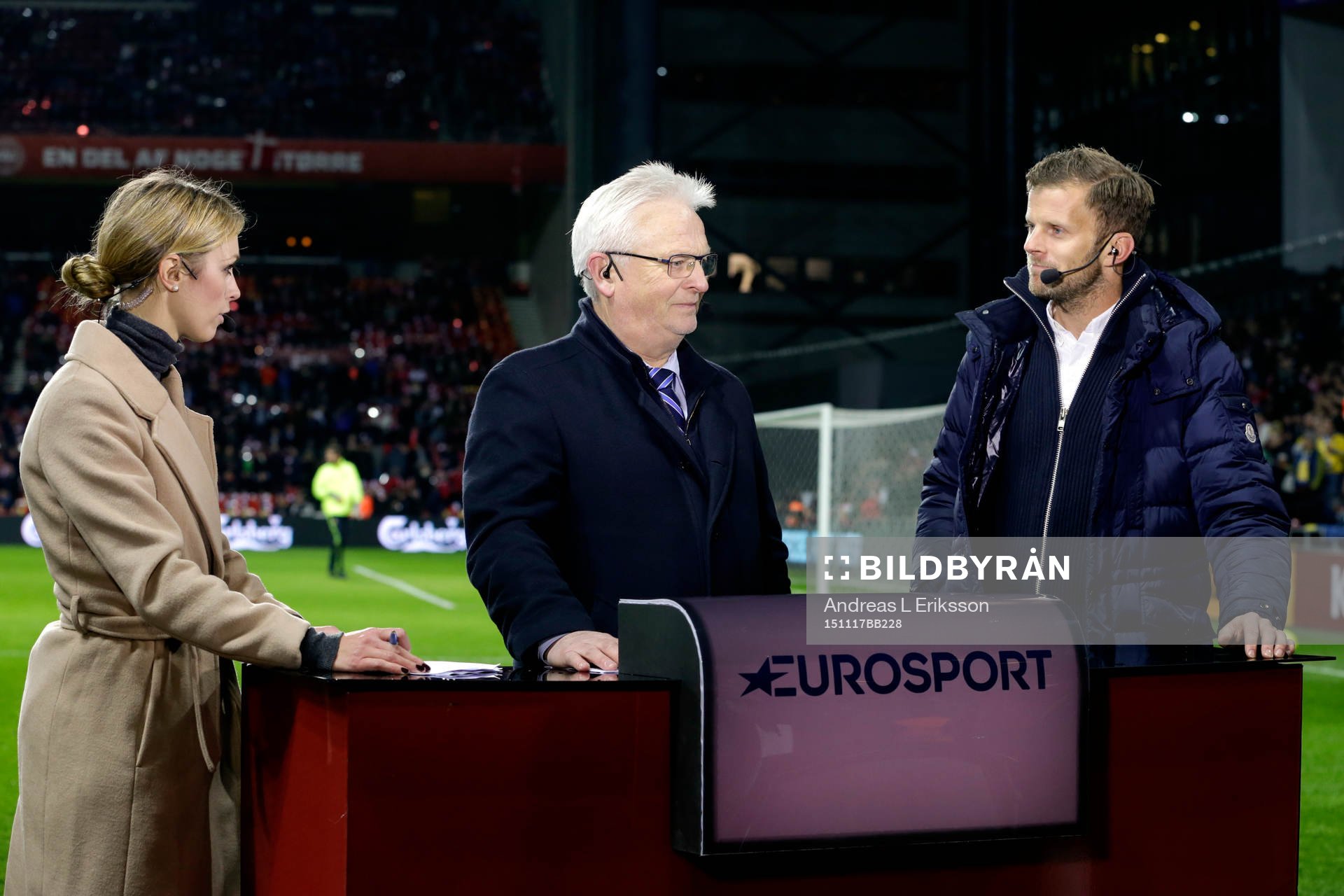 Karin Frick, Hans Backe och Mikael Antonsson i Kanal 5 och