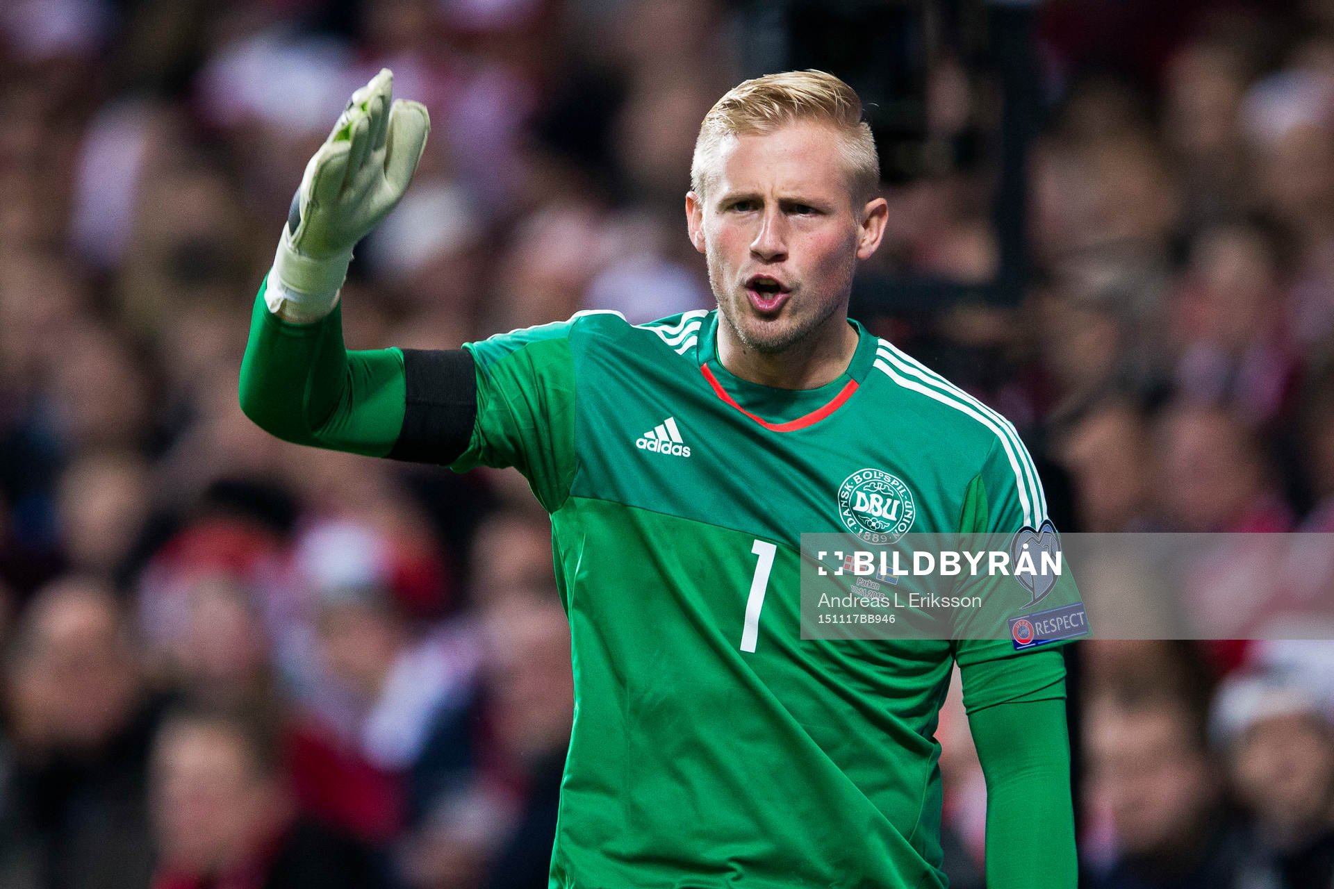 Danmarks målvakt Kasper Schmeichel