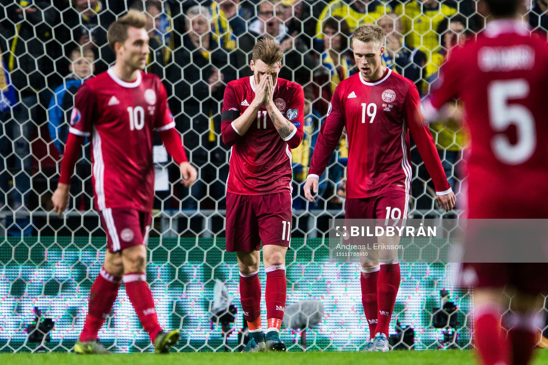 Danmarks Christian Eriksen, Nicklas Bendtner och Nicolai