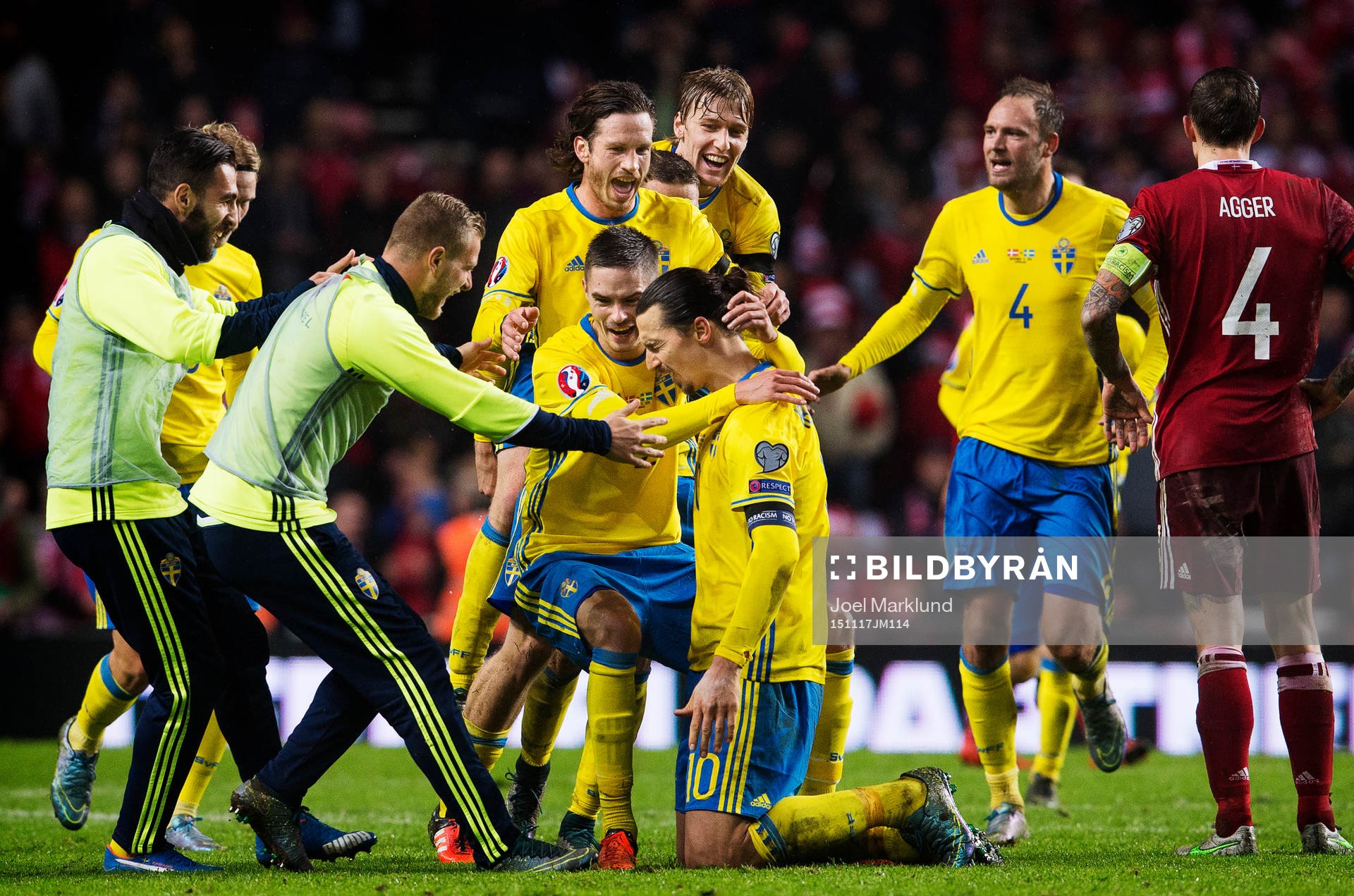 Sveriges Jimmy Durmaz, John Guidetti, Gustav Svensson,