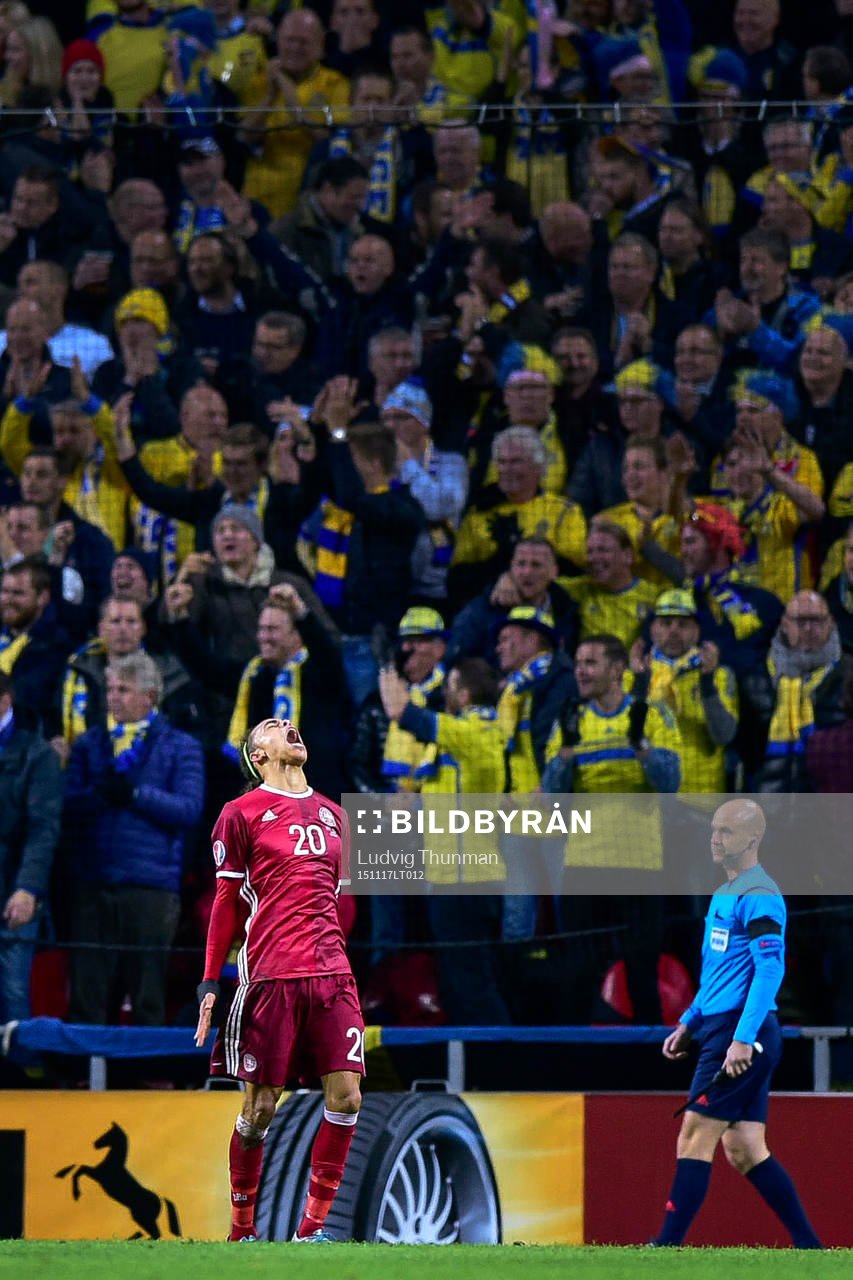Danmarks Yussuf Poulsen deppar