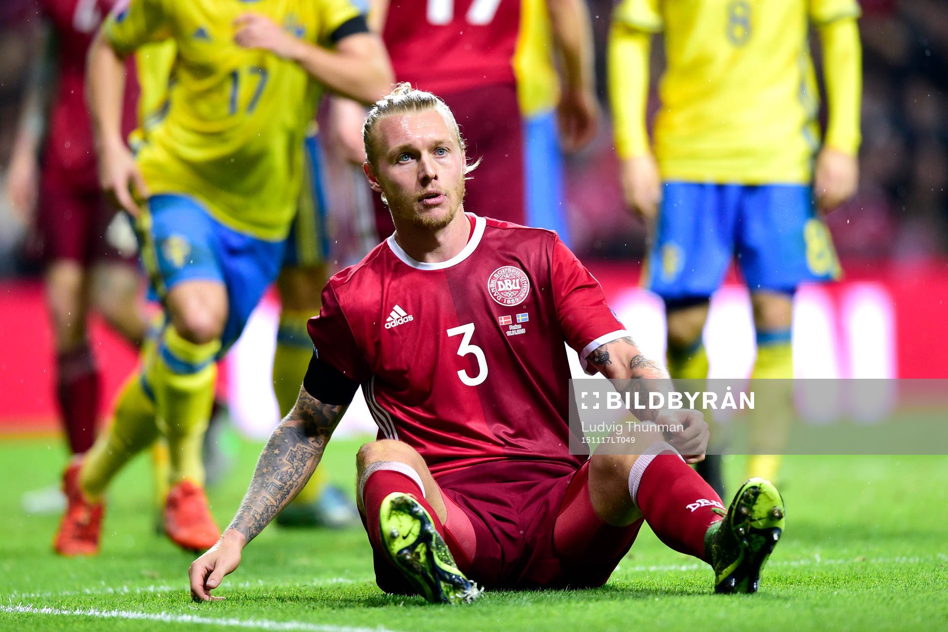 Danmarks Simon Kjär deppar