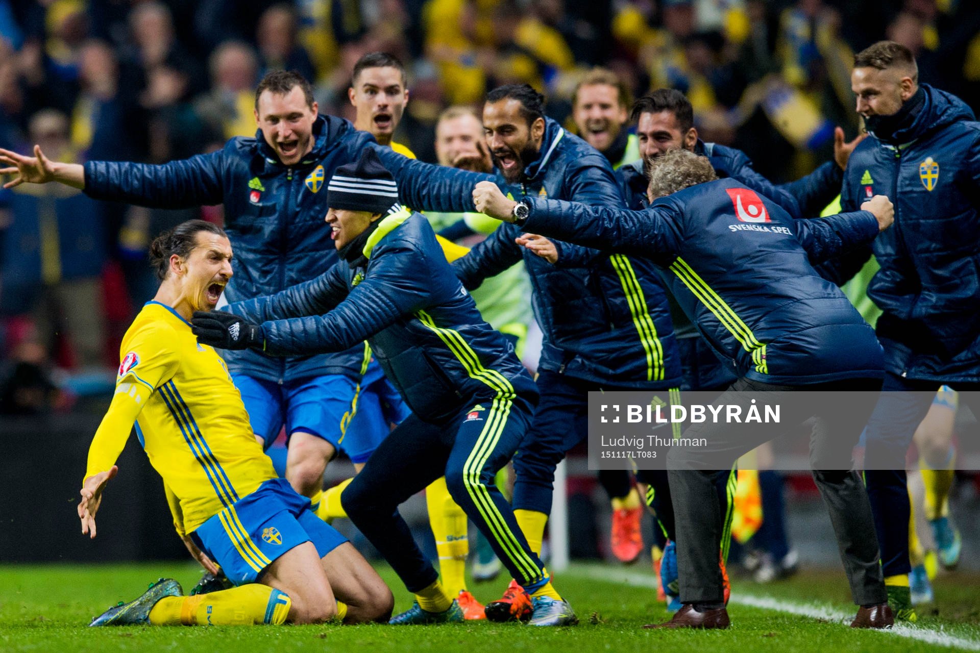 Sveriges Zlatan Ibrahimovic firar