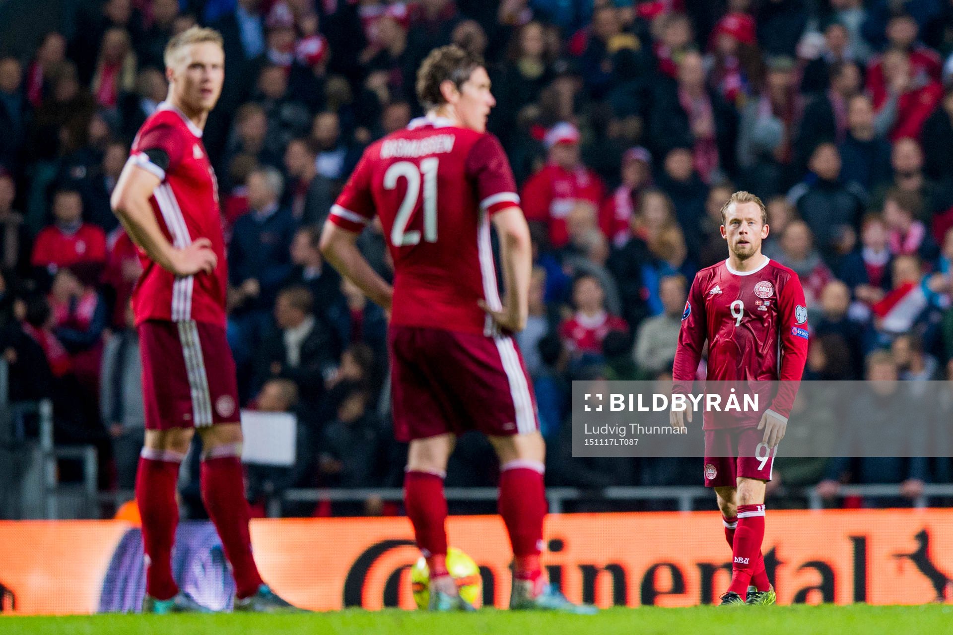 Danmarks Morten Rasmussen och Michael Krohn-Dehli (th)