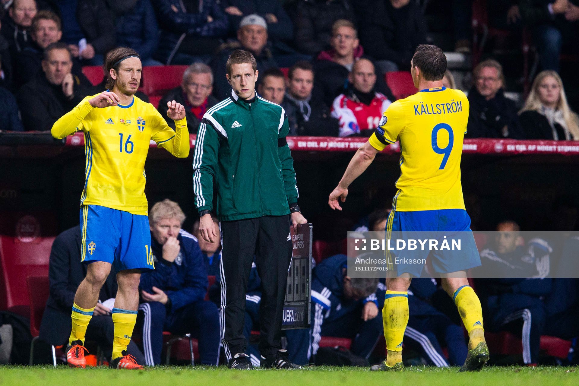 Sveriges Gustav Svensson byter med Kim Källström