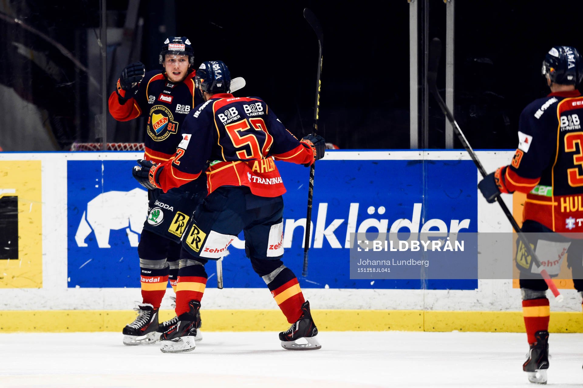 Djurgårdens Emil Lundberg jublar