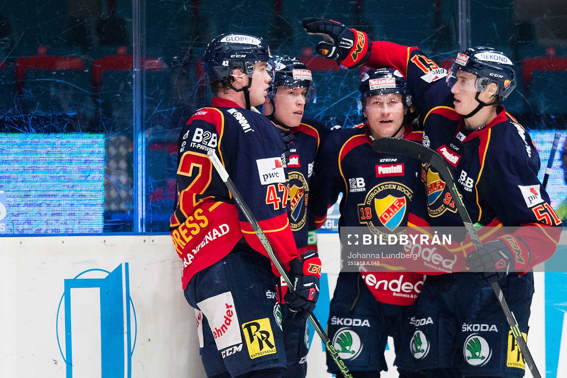 Djurgårdens spelare jublar