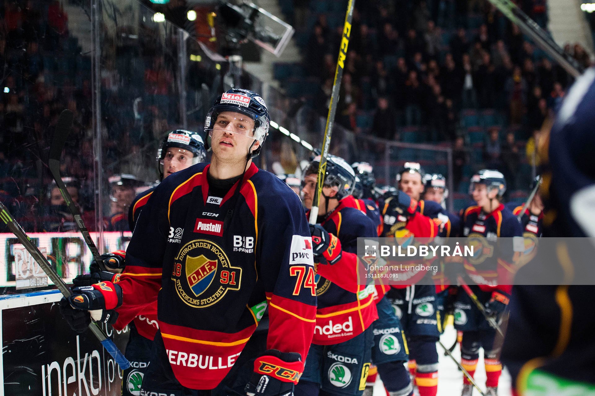 Djurgårdens Tobias Hage jublar