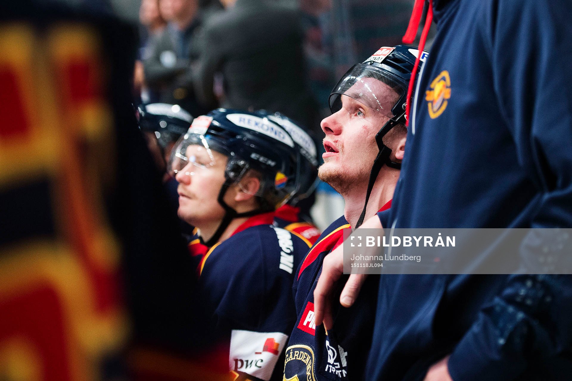 Djurgårdens Alexander Fällström utgår skadad