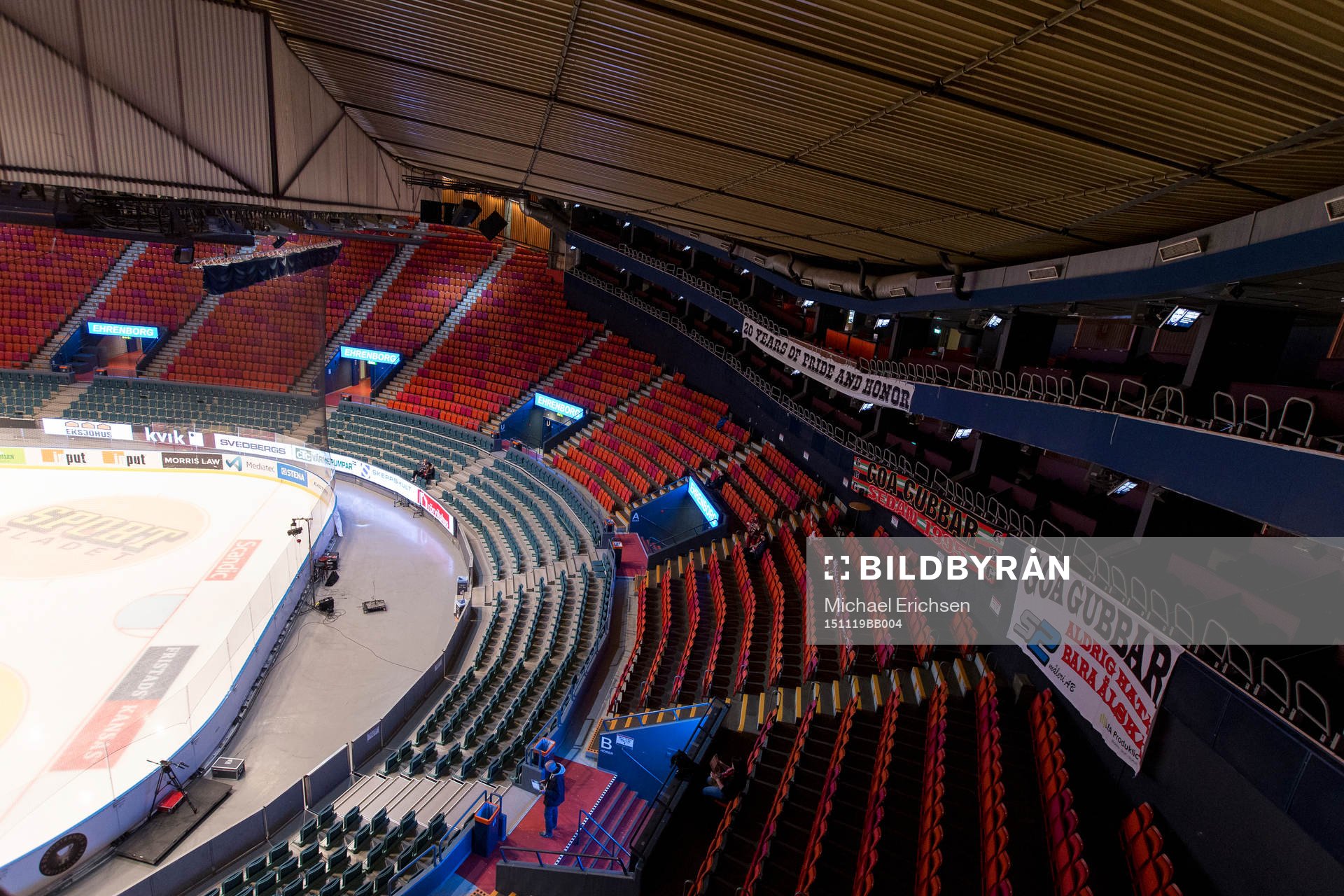 Arena Scandinavium interiört vid Frölundas klack Goa