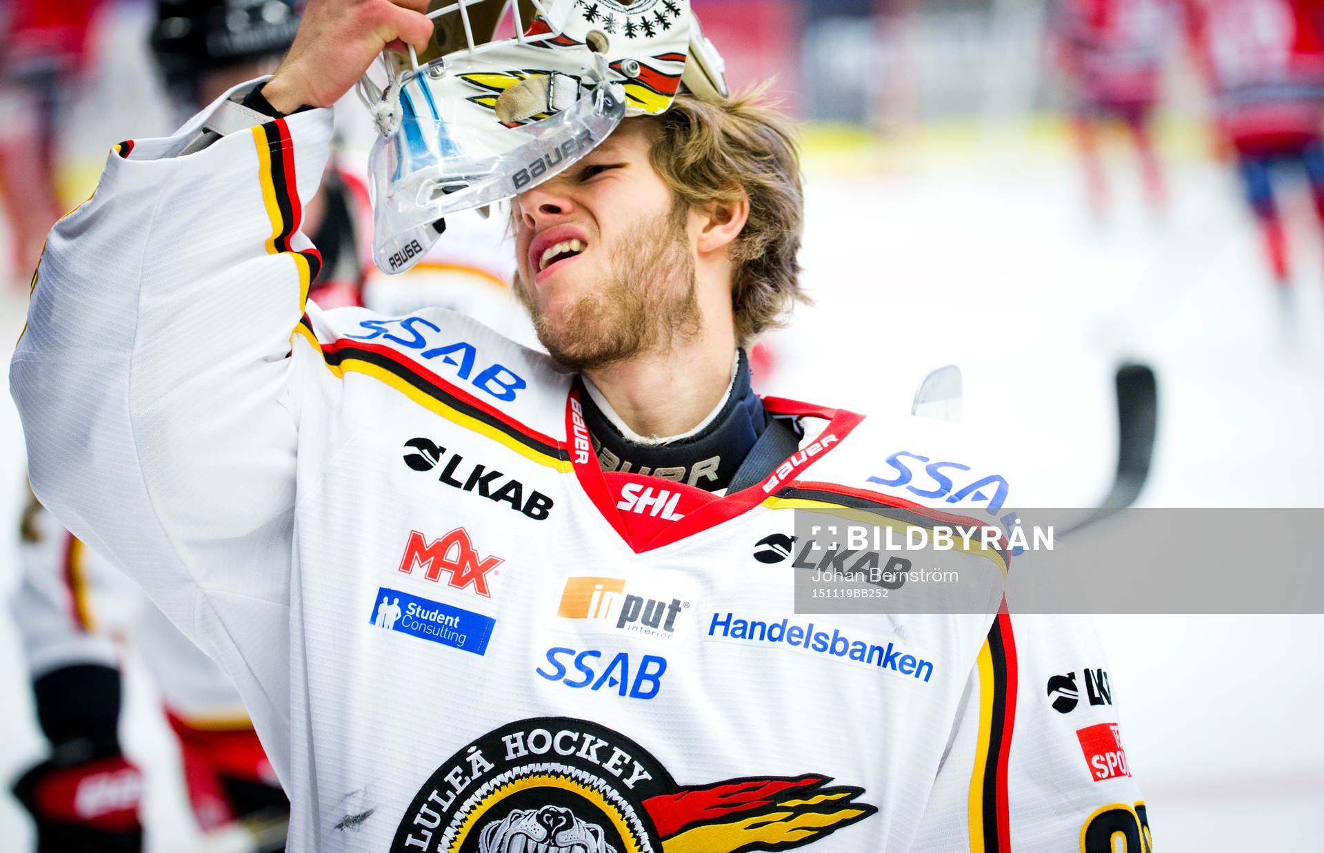 Luleås målvakt Filip Gustafsson deppar