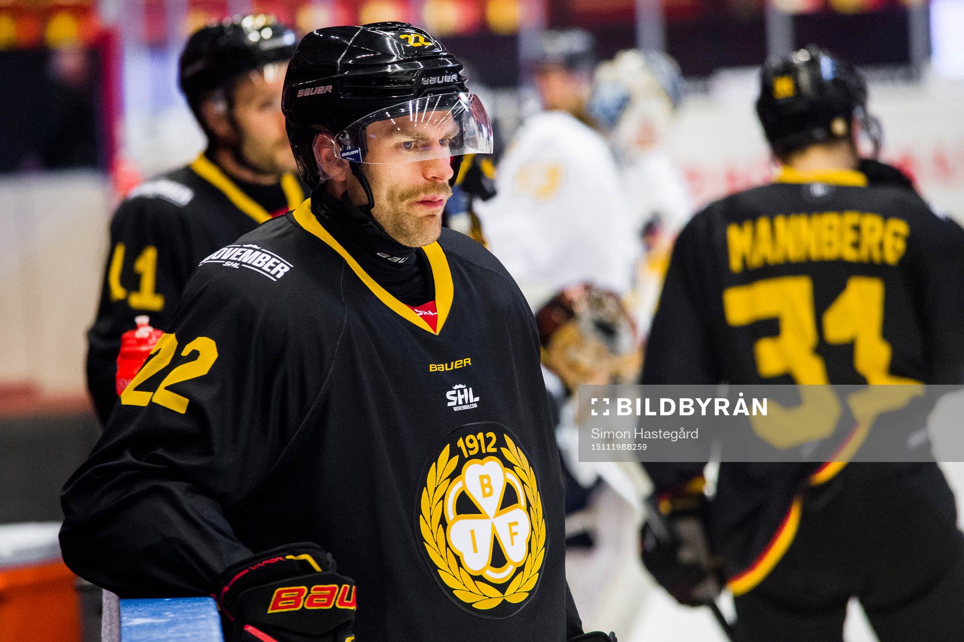 Brynäs Jörgen Sundqvist före ishockeymatchen i SHL