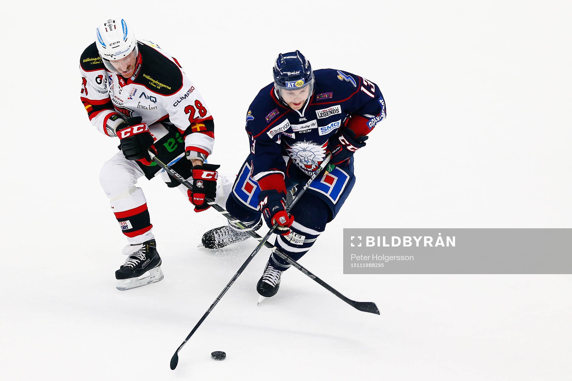 Malmö Redhawks Jens Olsson och Linköpings Luleås Andrew