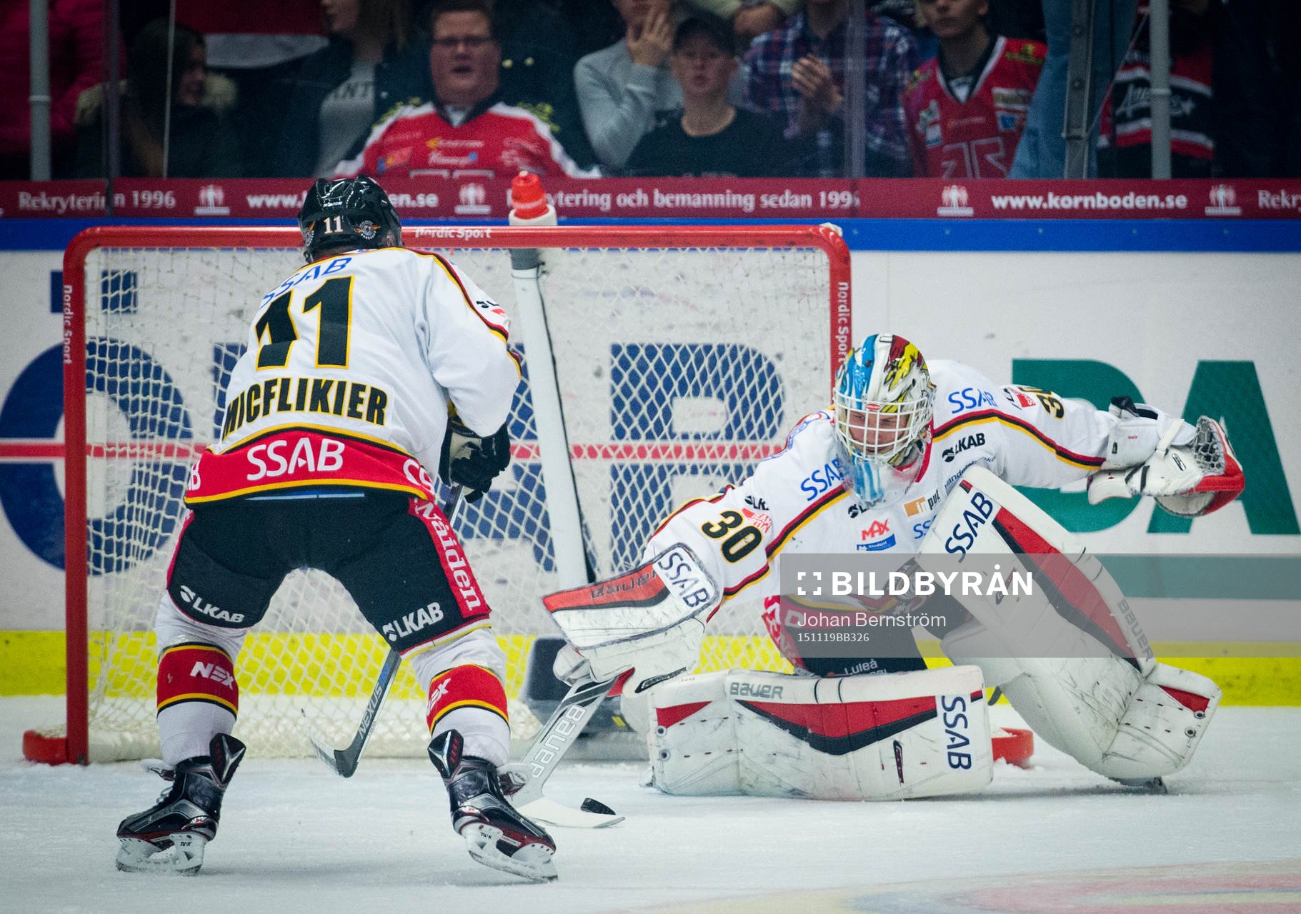 Luleås målvakt Filip Gustafsson