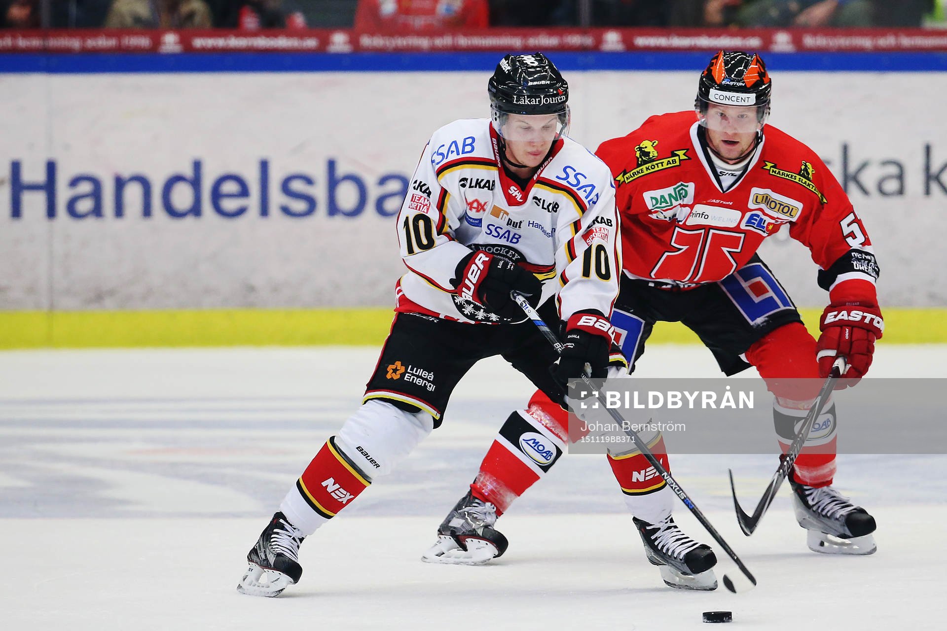 Luleås Toni Rajala och Örebros Johan Motin