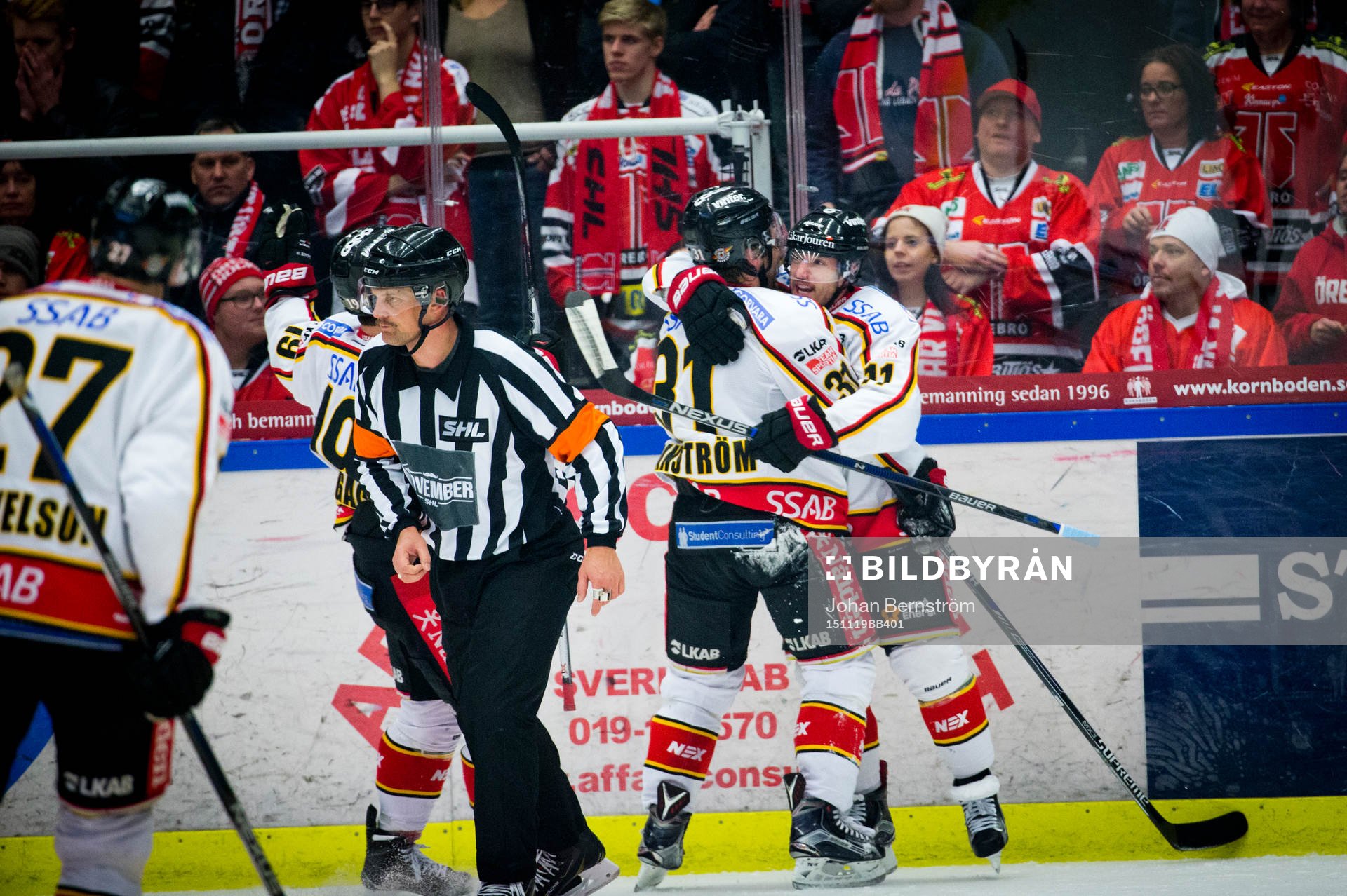 Luleås Jonathan Granström gör 1-1 och jublar med Jacob