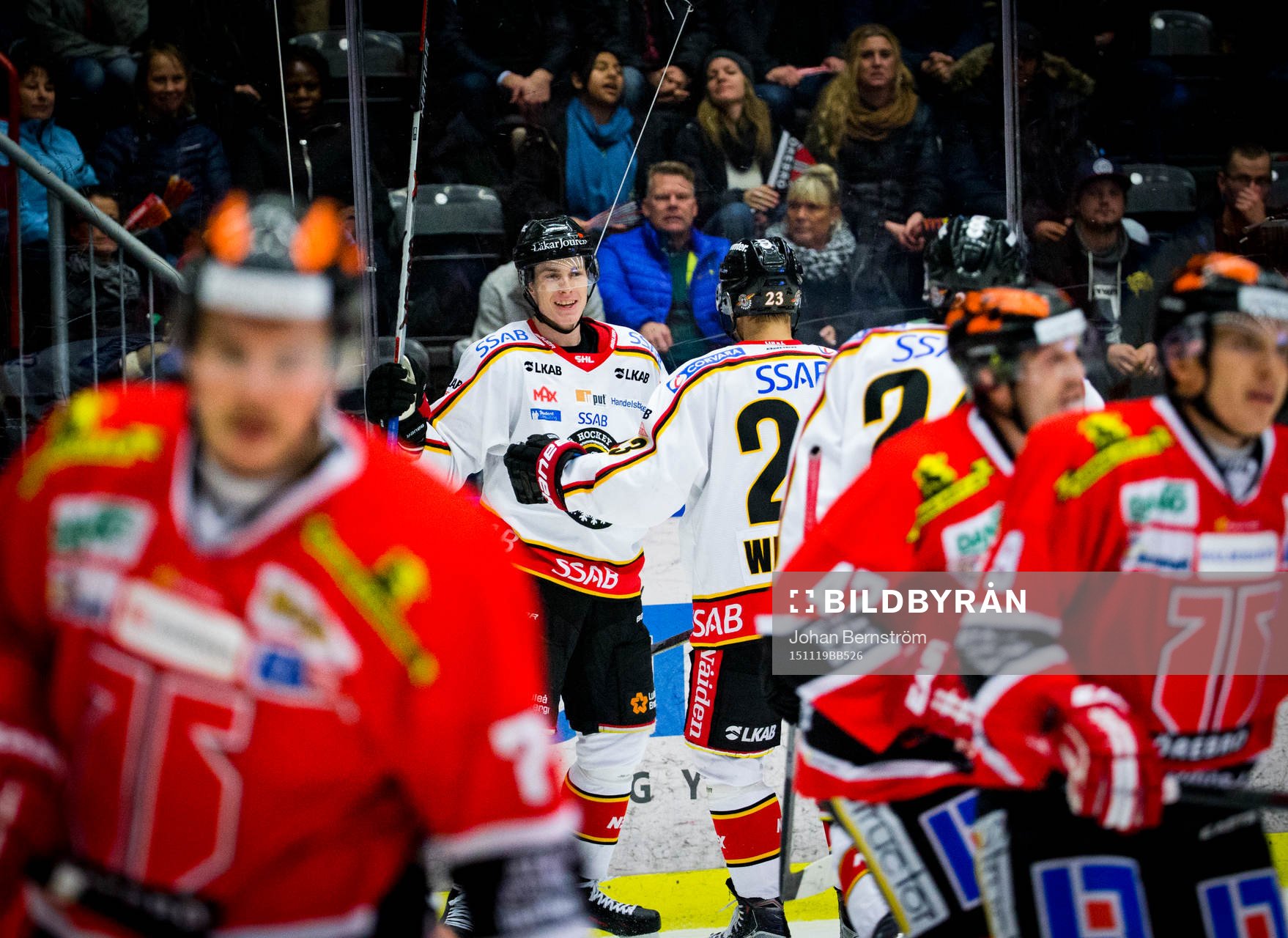 Luleås Peter Cehlarik gör 1-2 och jublar med Lucas